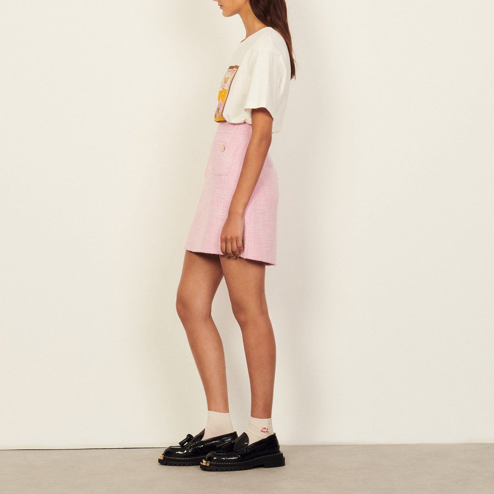 Jupe courte en laine Sandro seconde main