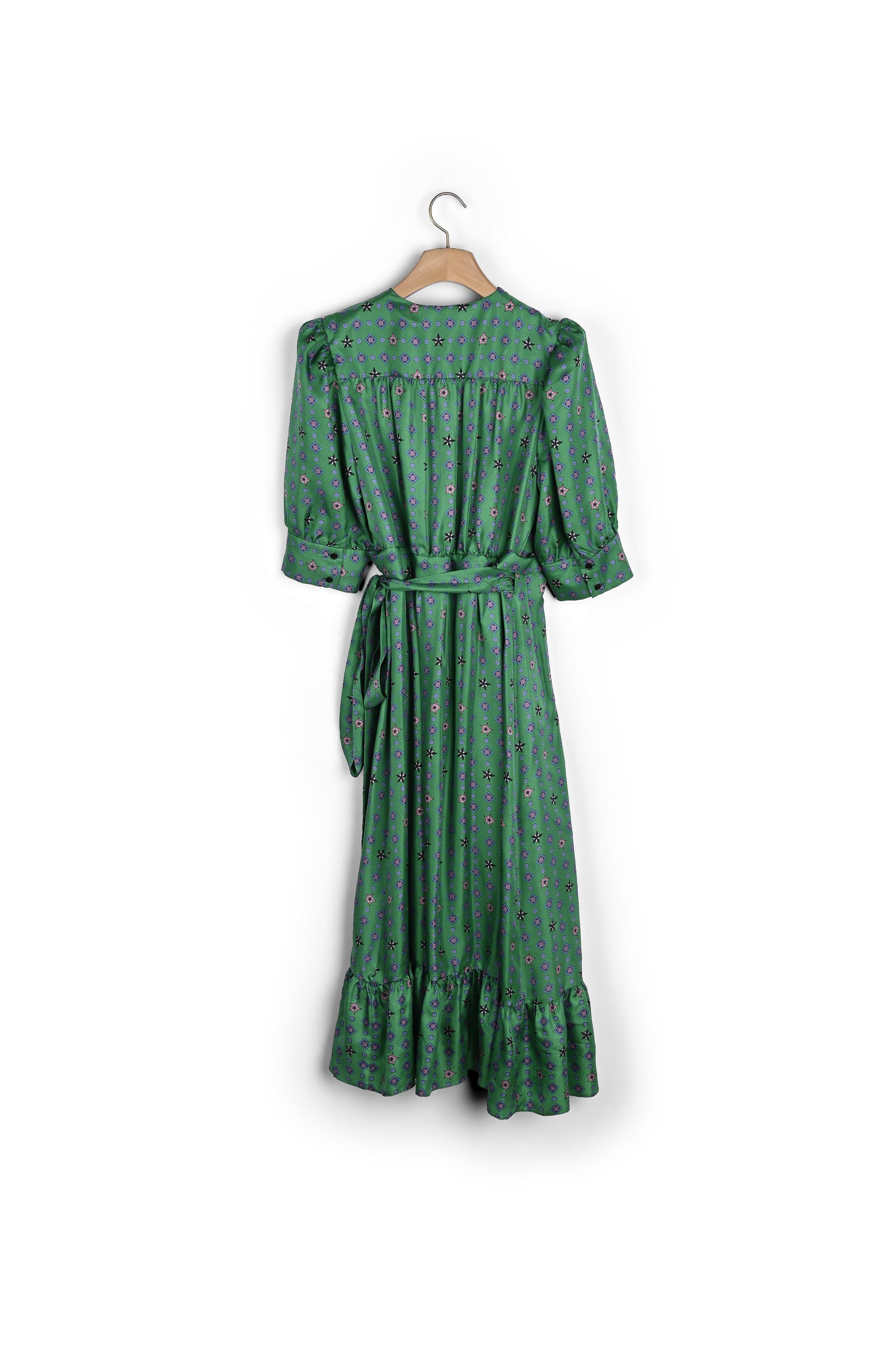 Robe satinée imprimée Sandro seconde main