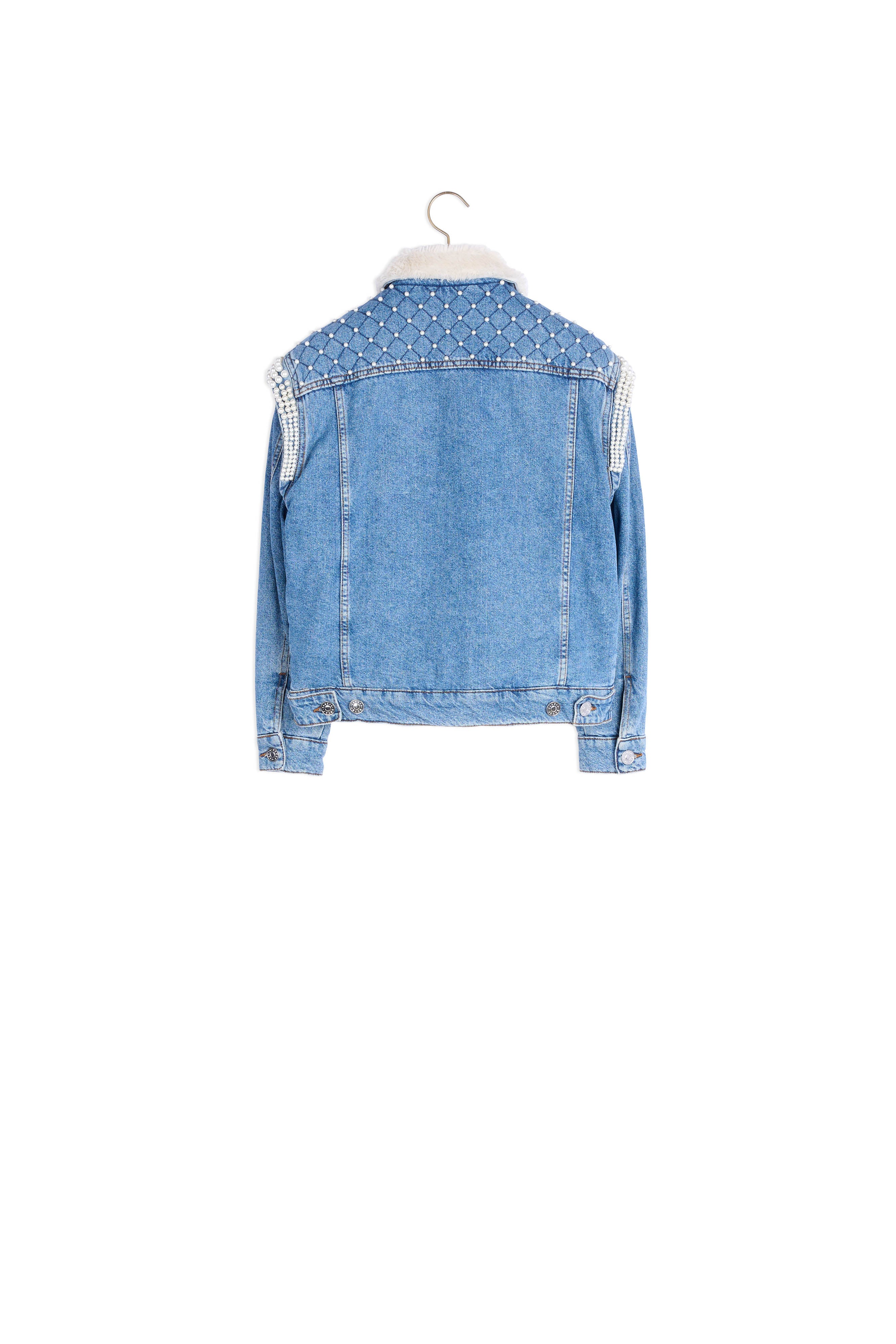 Veste en jean ornée de perles Sandro seconde main