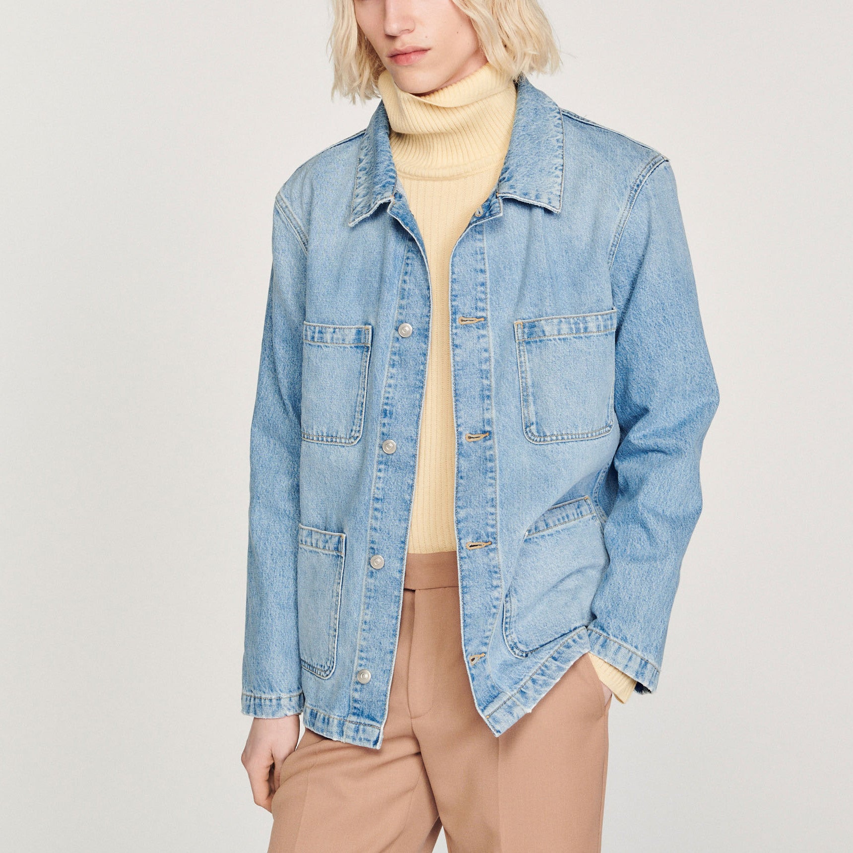 Blouson Bleu clair vintage Sandro seconde main