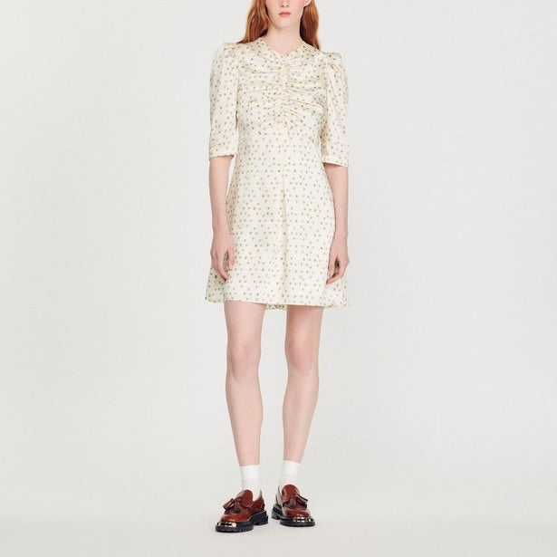 Robe courte à imprimé Fleurs d'été Sandro seconde main