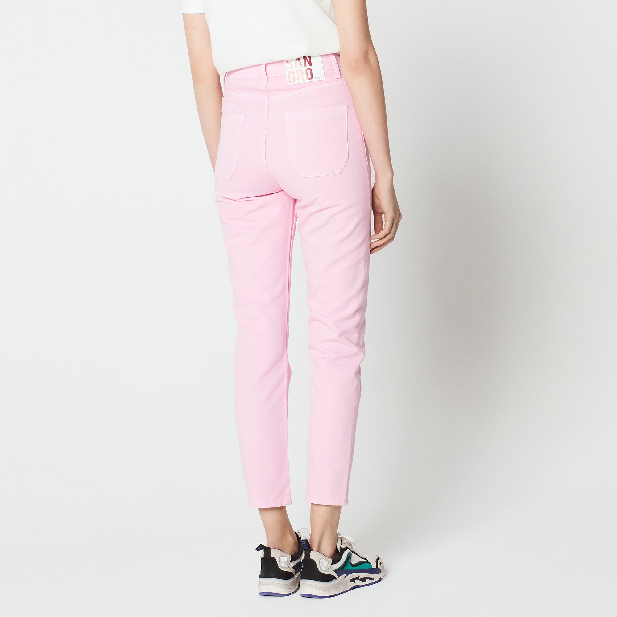 Jean rose taille haute Sandro seconde main