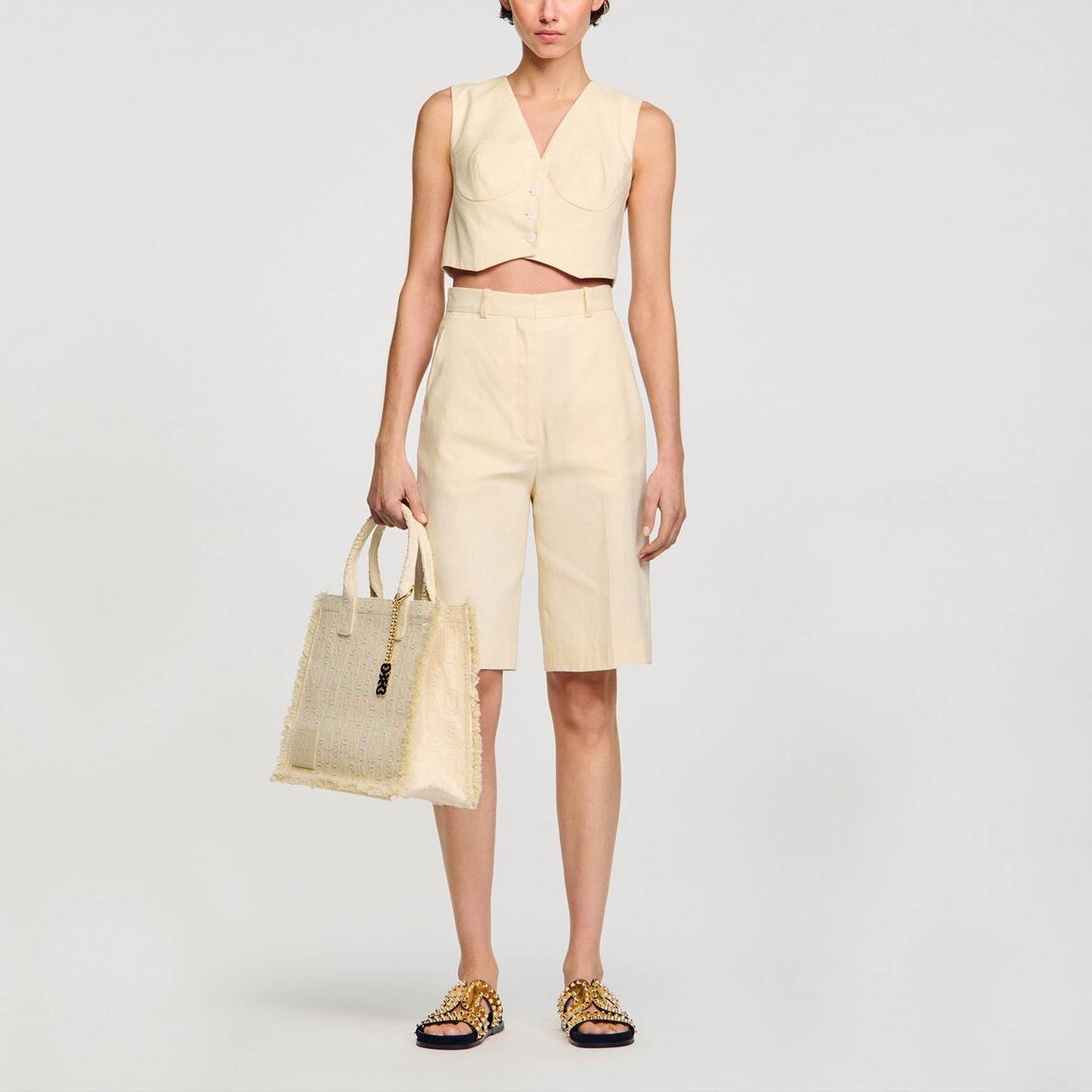 Veston en lin mélangé Sandro seconde main