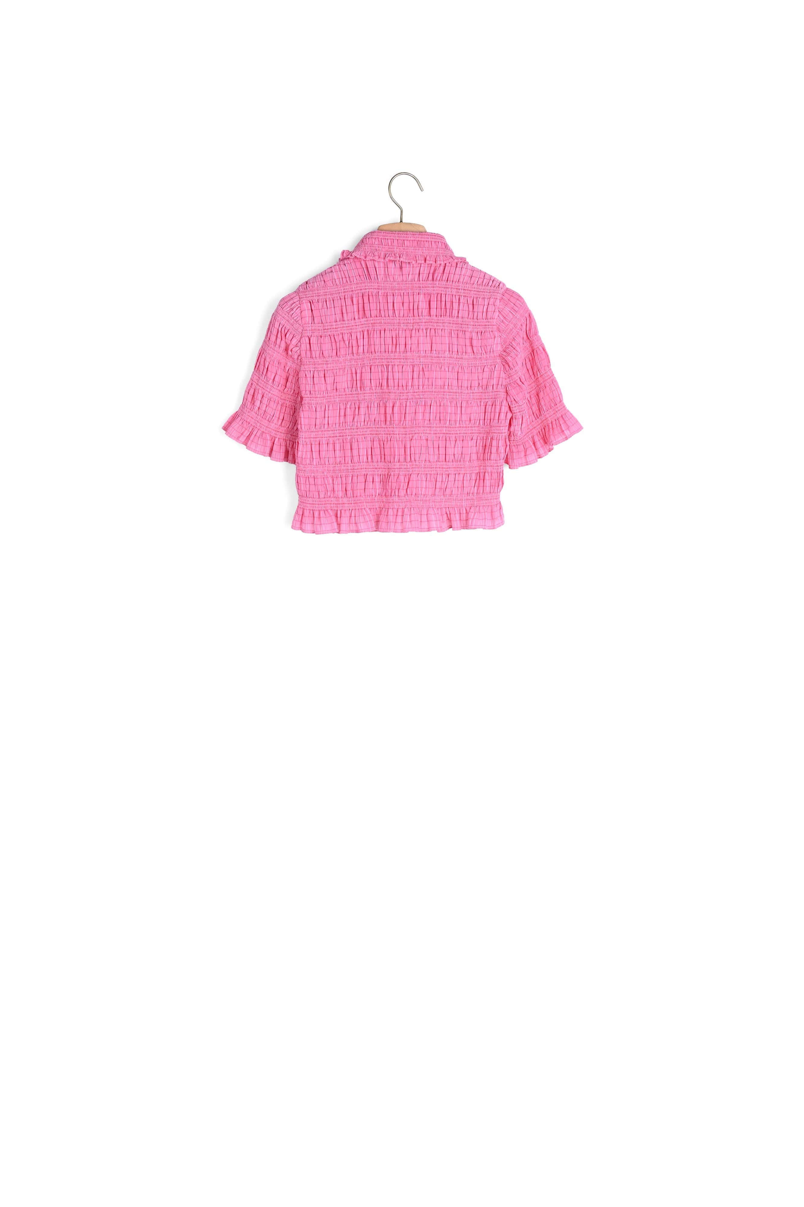 Chemise courte smockée Sandro seconde main