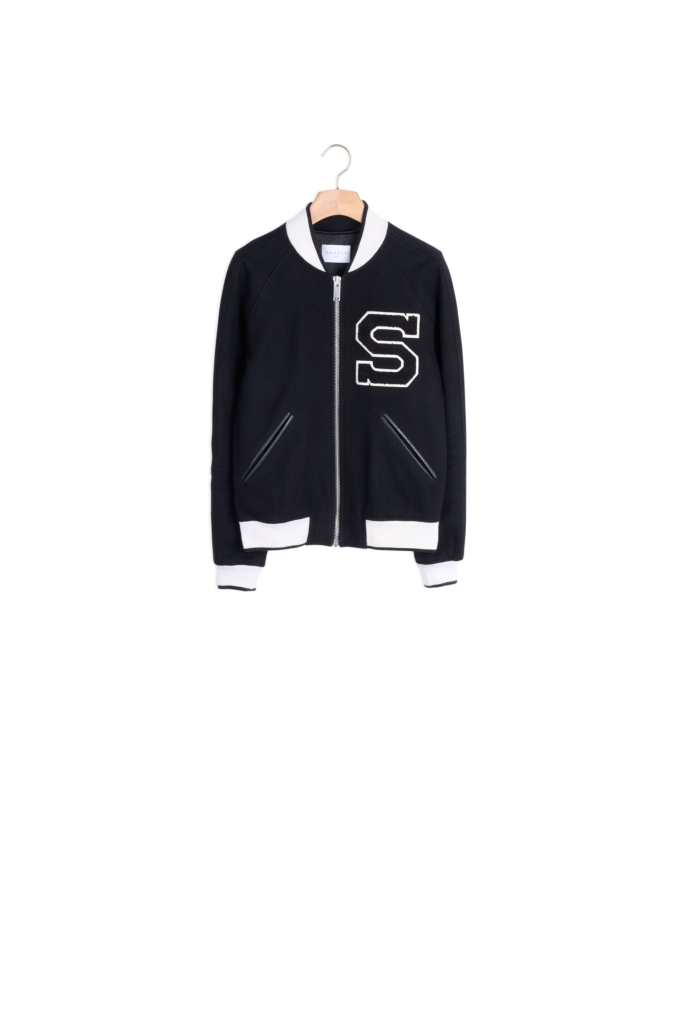 Blouson teddy à patch Sandro seconde main