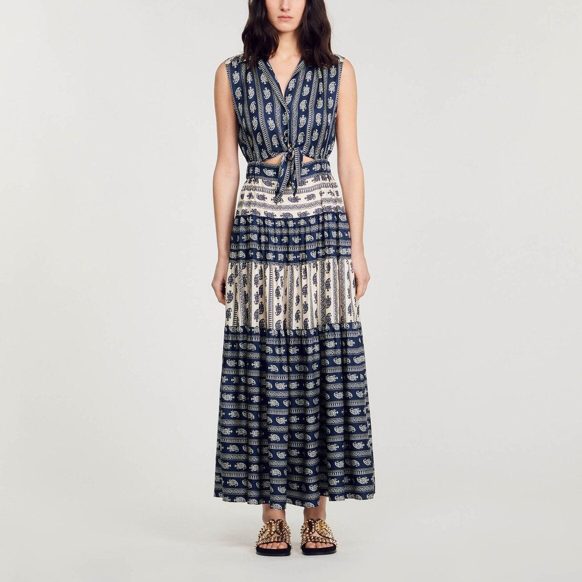 Robe longue imprimé paisley Sandro seconde main