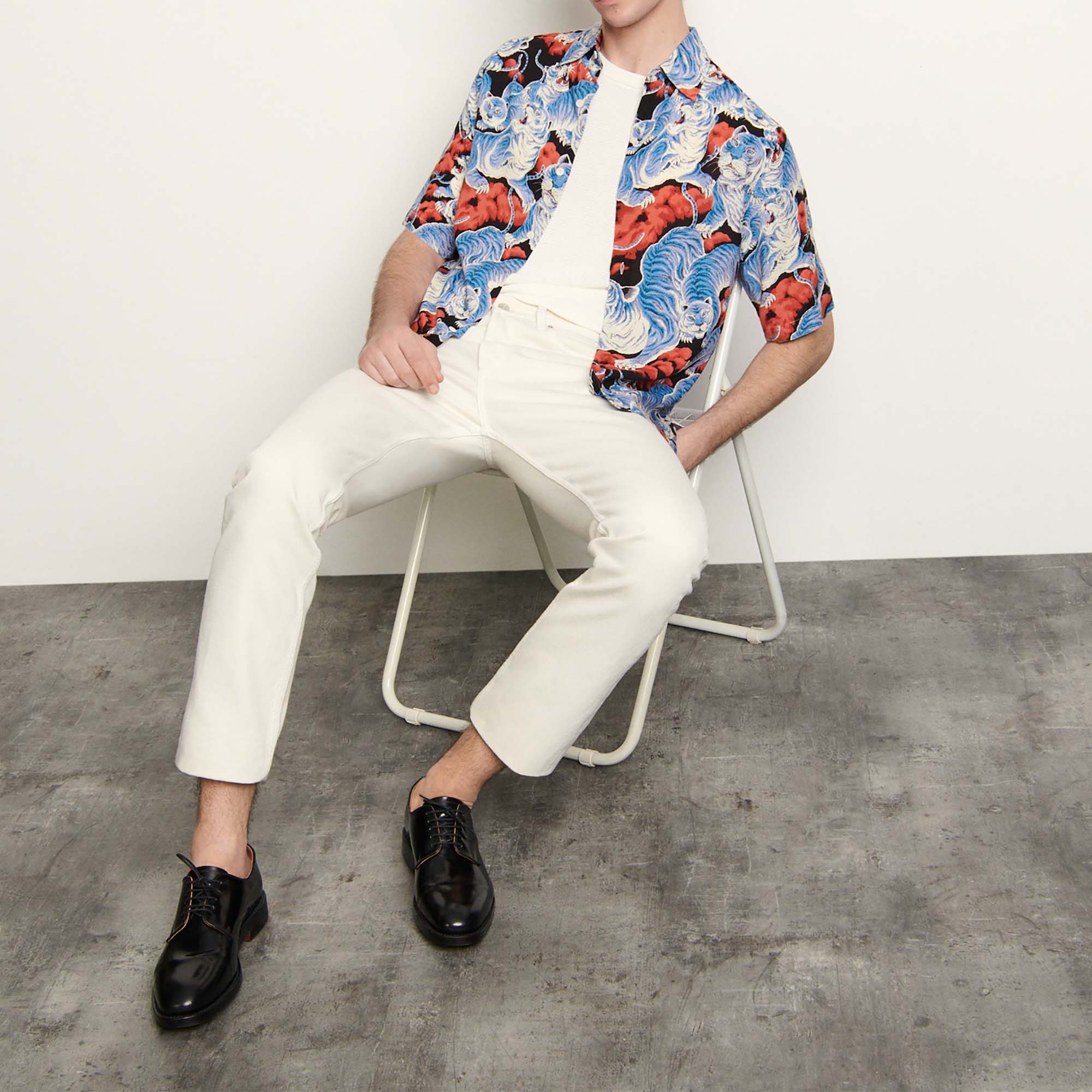 Chemise à manches courtes imprimée Sandro seconde main