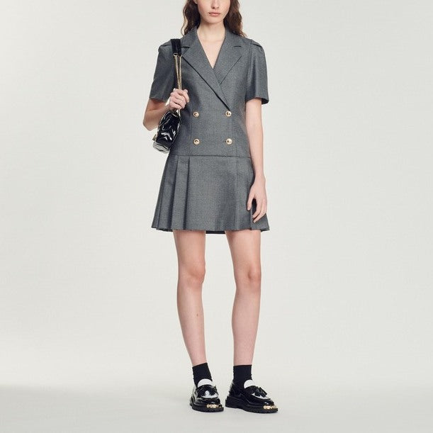 Robe courte à col tailleur Sandro seconde main