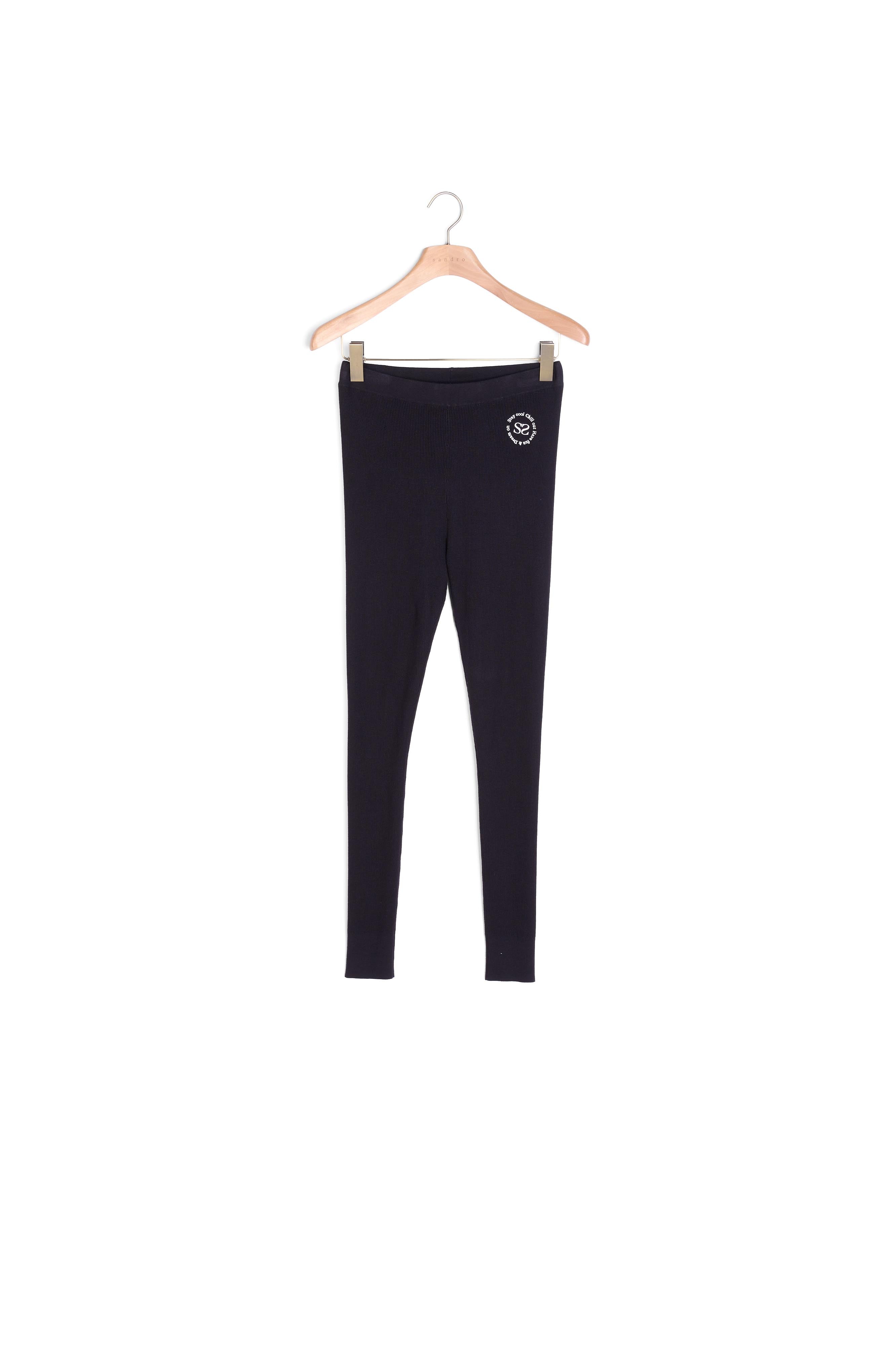 Legging en Maille avec broderie Sandro seconde main