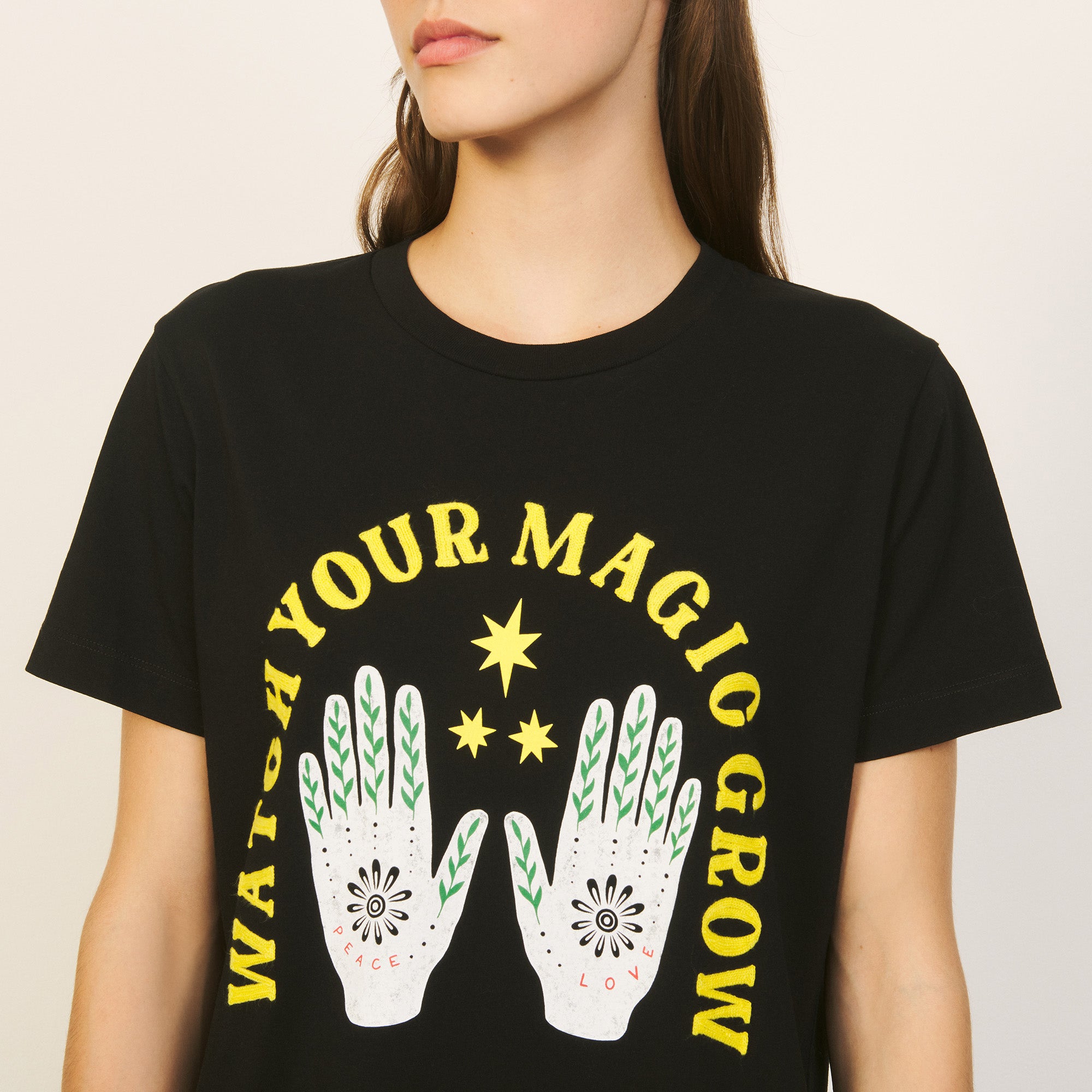 T-shirt Noir Sandro seconde main