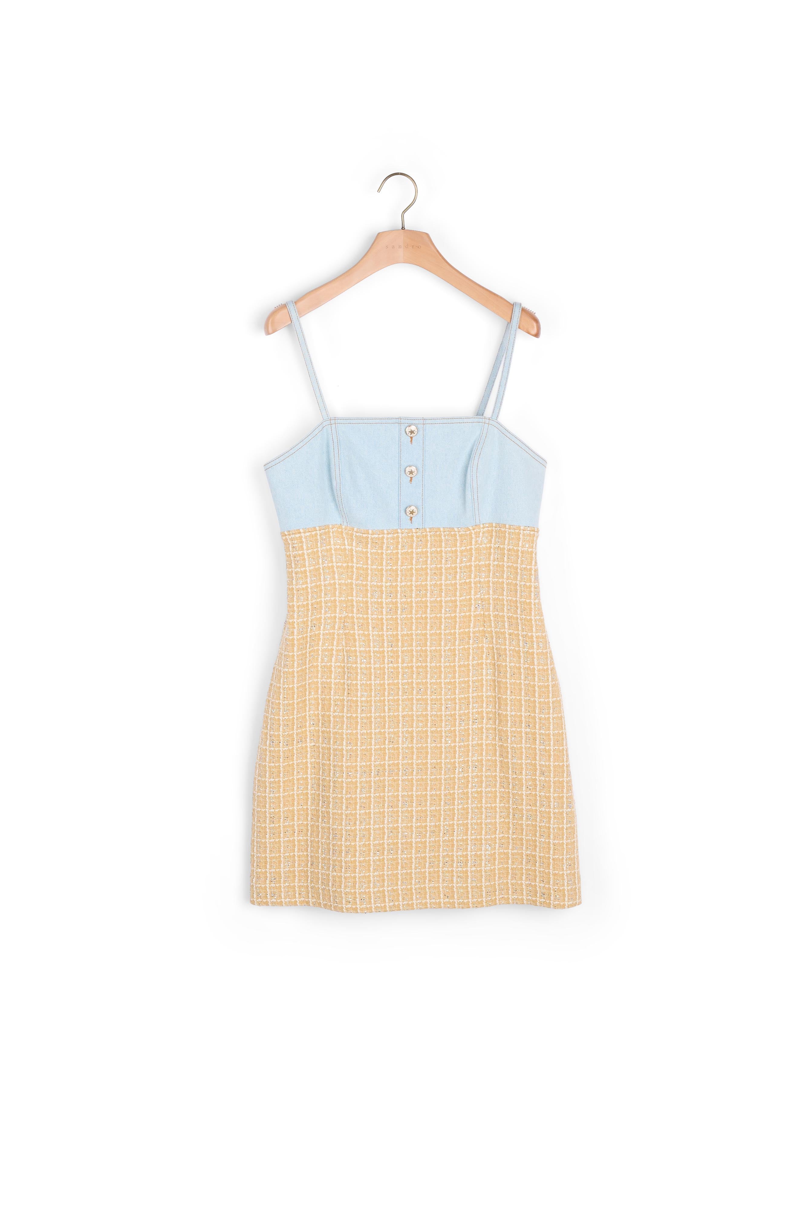 Robe à bretelles en tweed Sandro seconde main