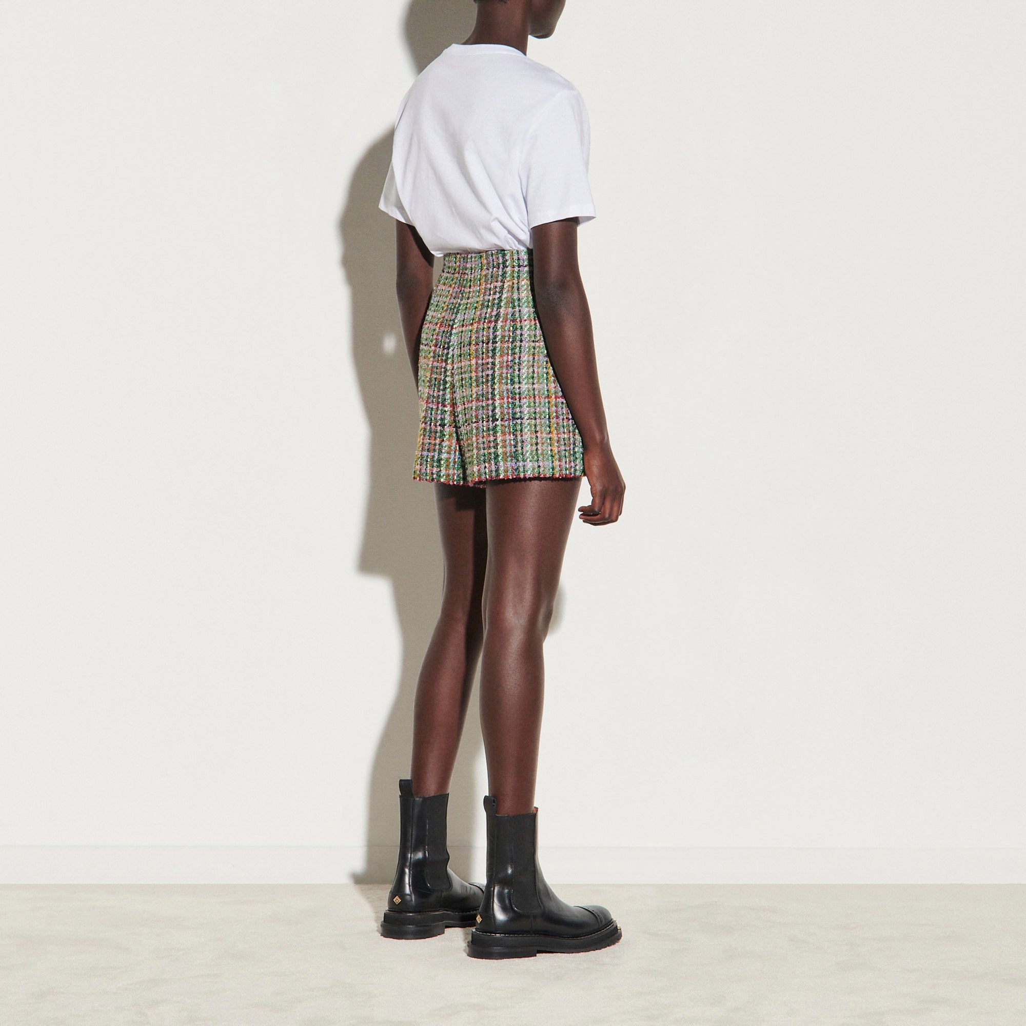 Short en tweed multicolore Sandro seconde main