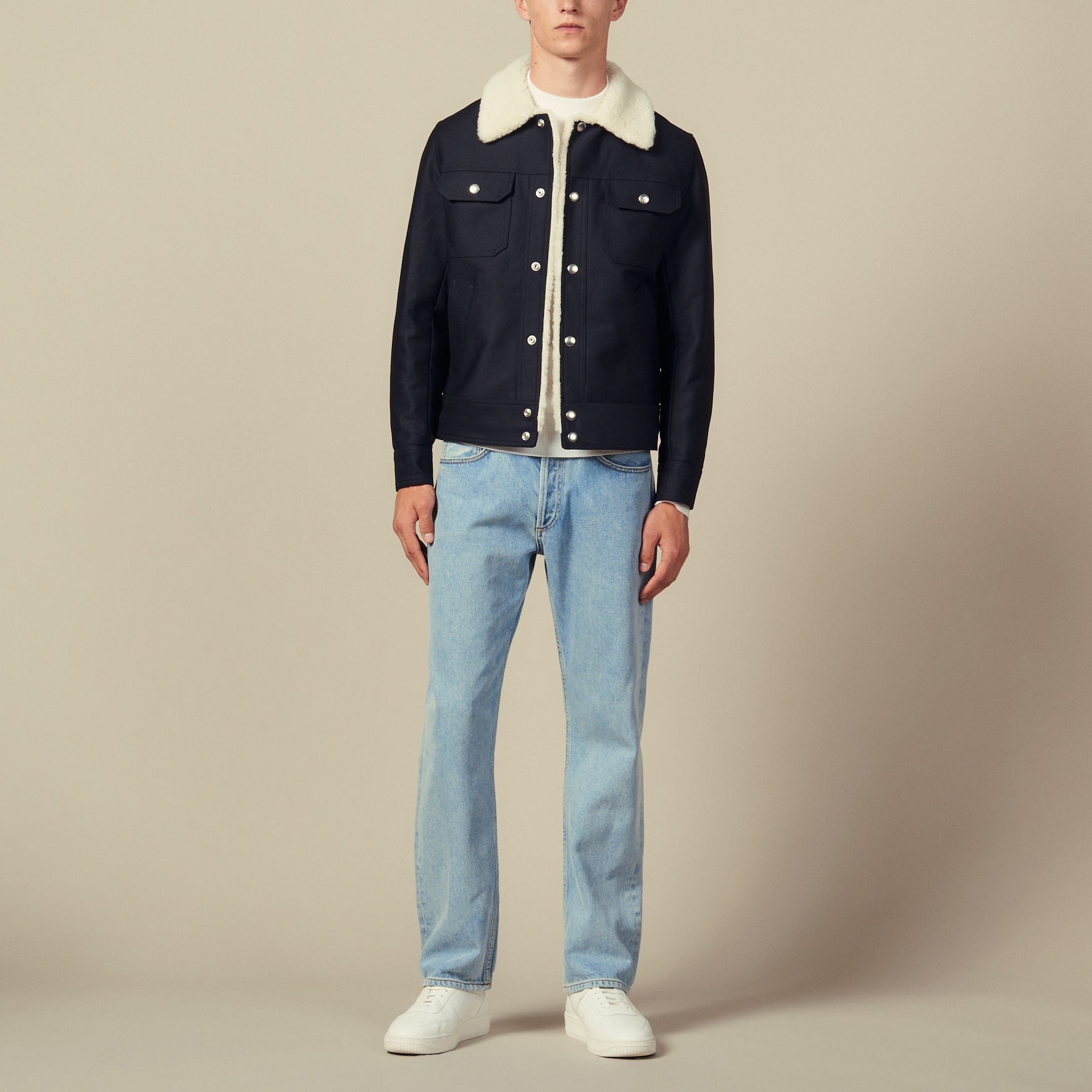 Blouson avec faux mouton à l'intérieur Sandro seconde main