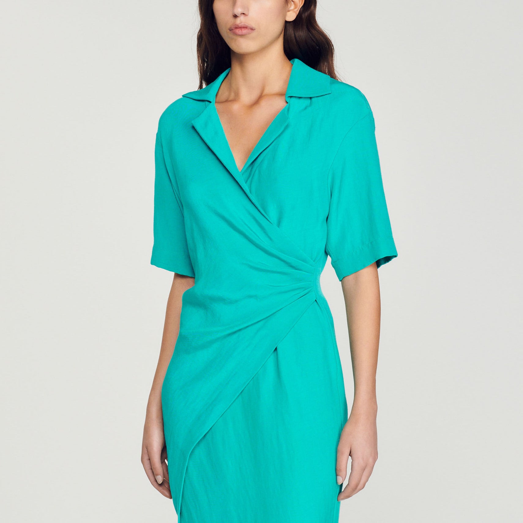 Robe drapée asymétrique Sandro seconde main