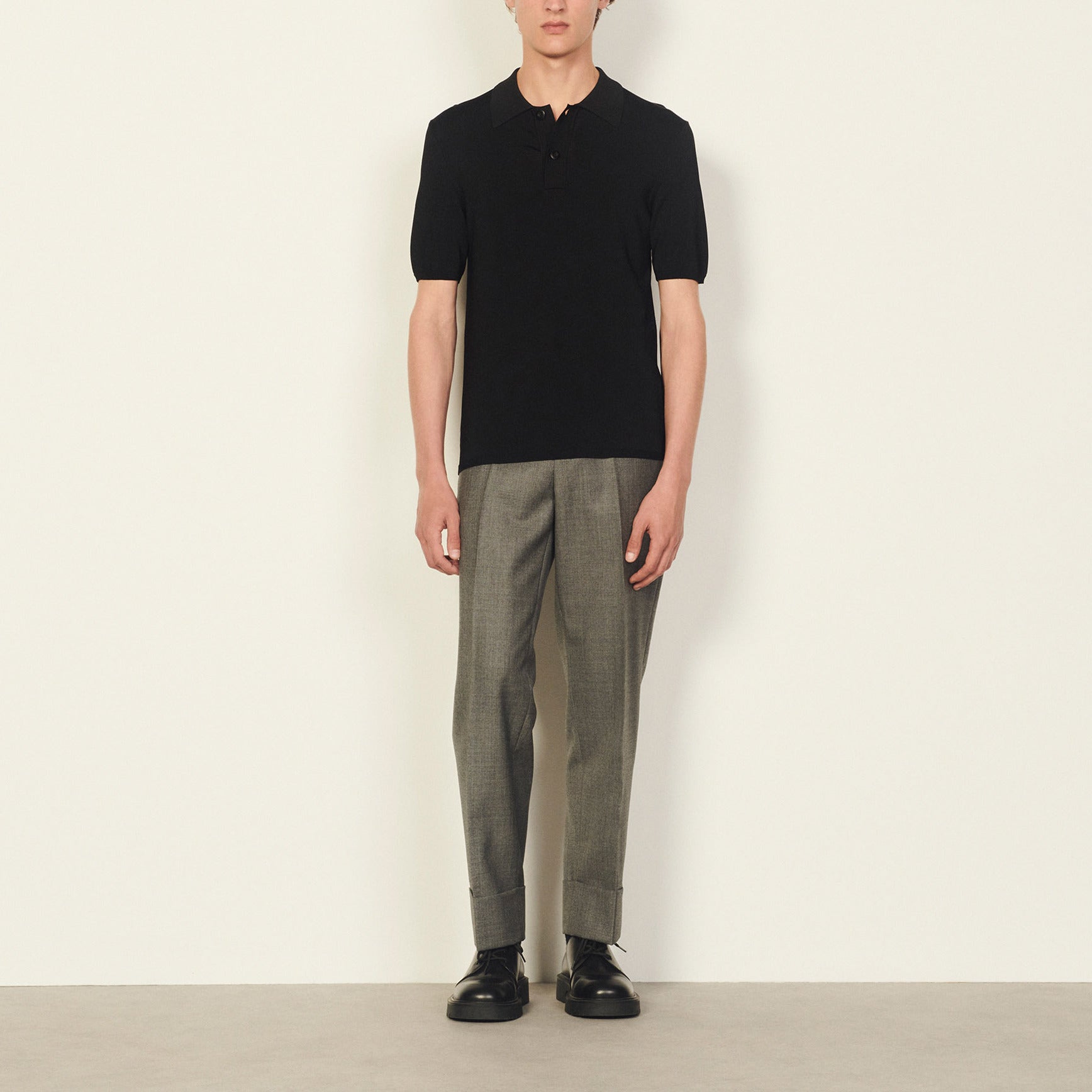 Polo en Maille fine manches courtes Sandro seconde main