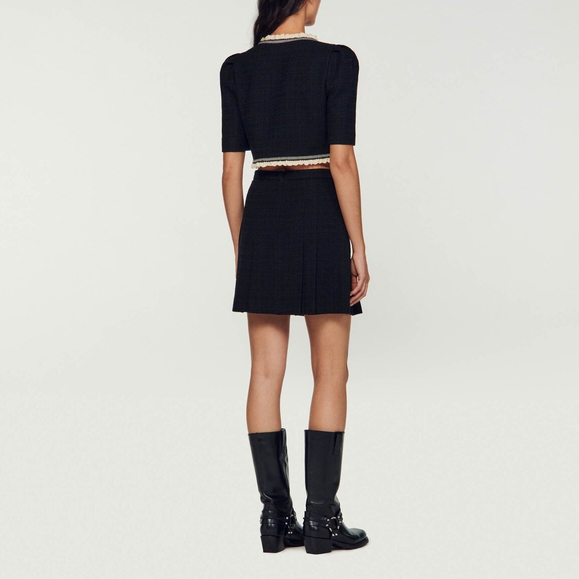 Top court en tweed Sandro seconde main