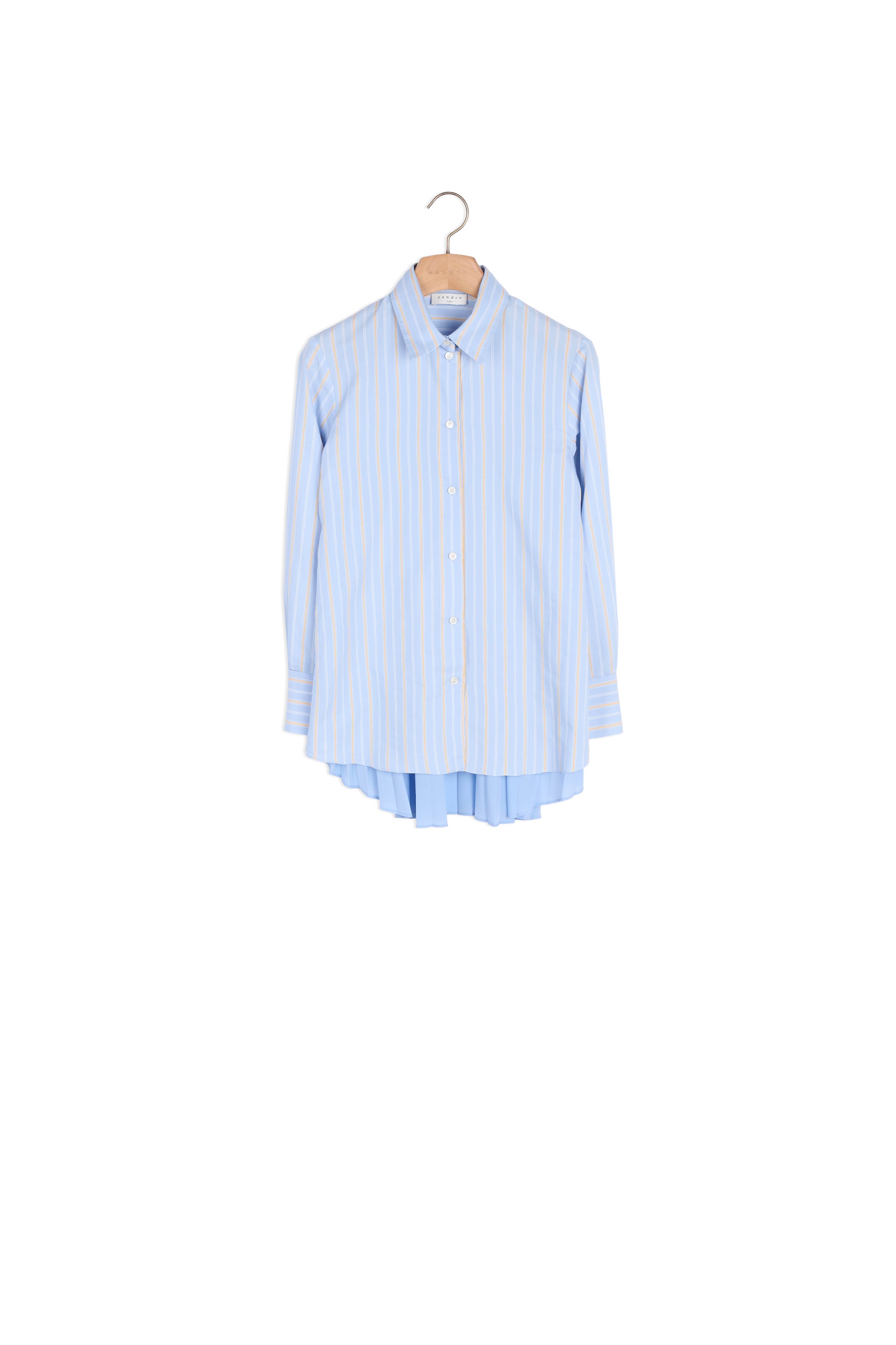 Chemise asymétrique à empiècement plissé Sandro seconde main