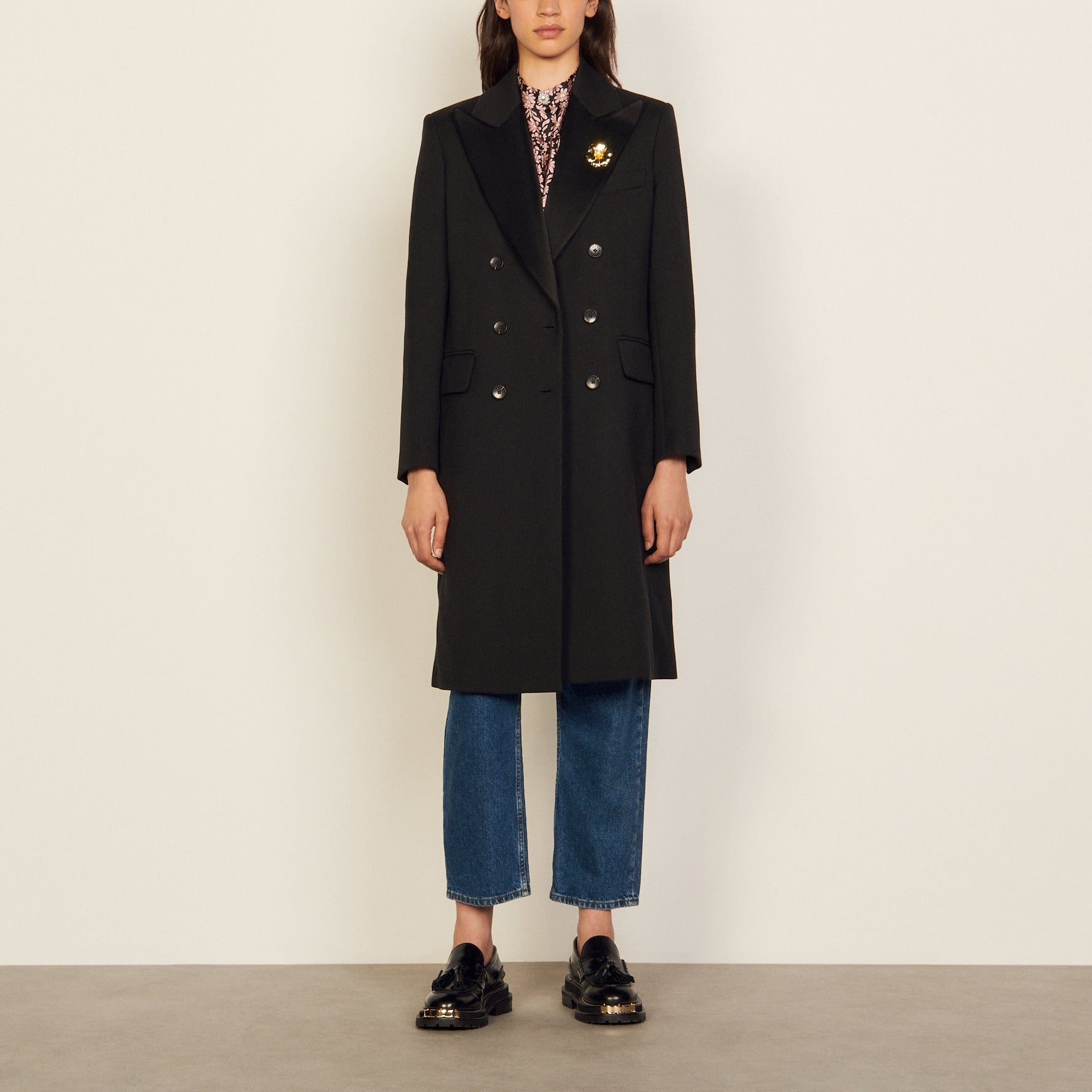 Outerwear Noir Sandro seconde main