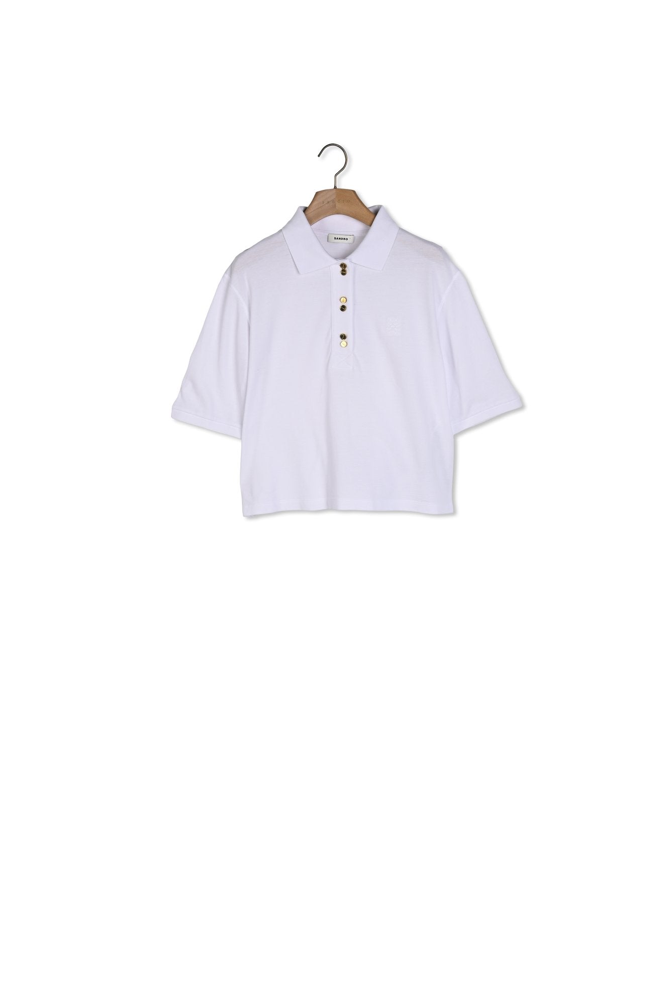 T-shirt en coton à brodé Sandro seconde main