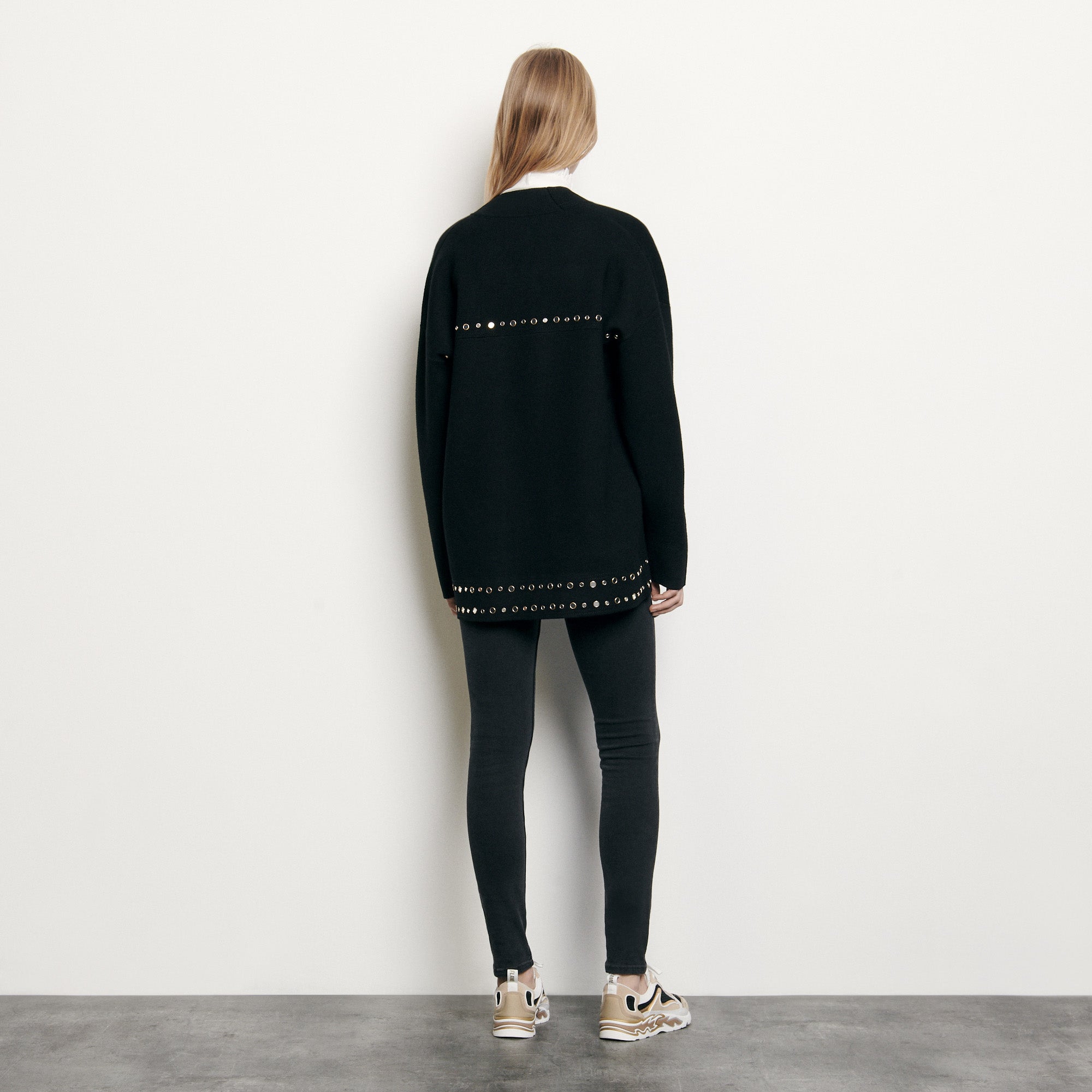 Cardi-coat orné de studs Sandro seconde main