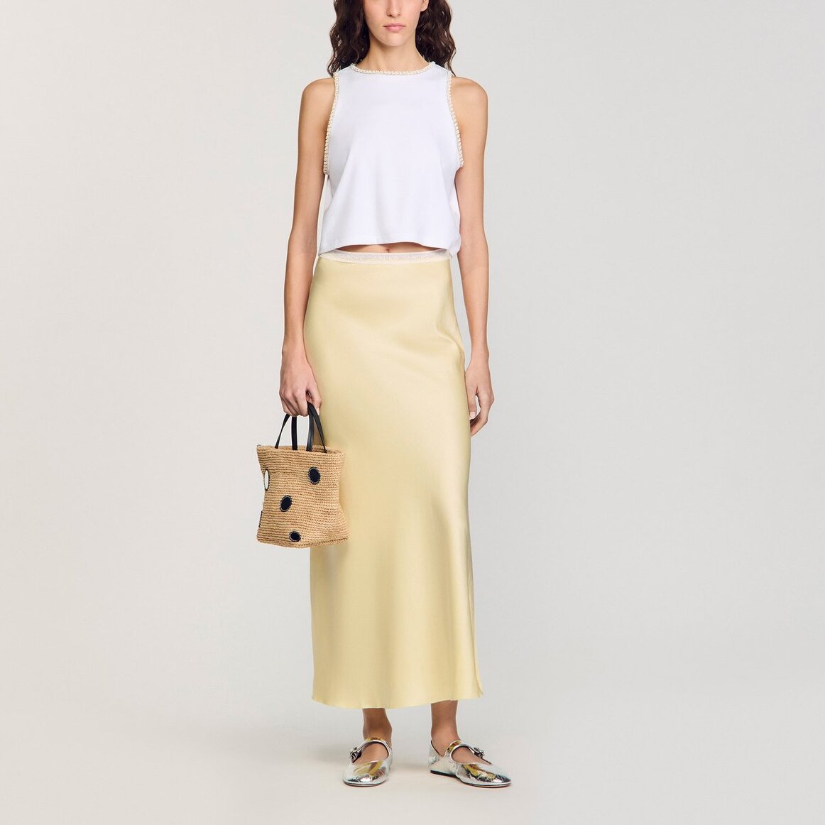 Top court perlé Sandro seconde main