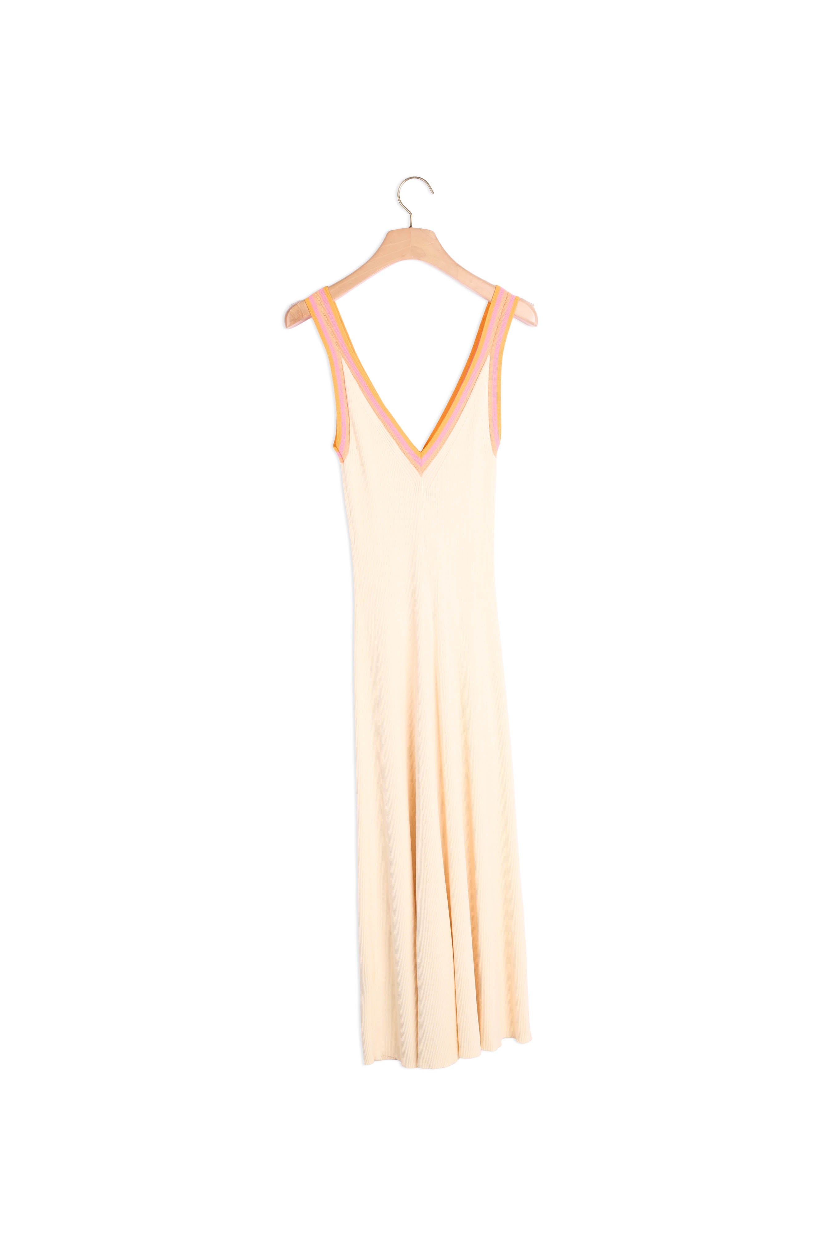 Robe mi-longue en Maille bicolore Sandro seconde main