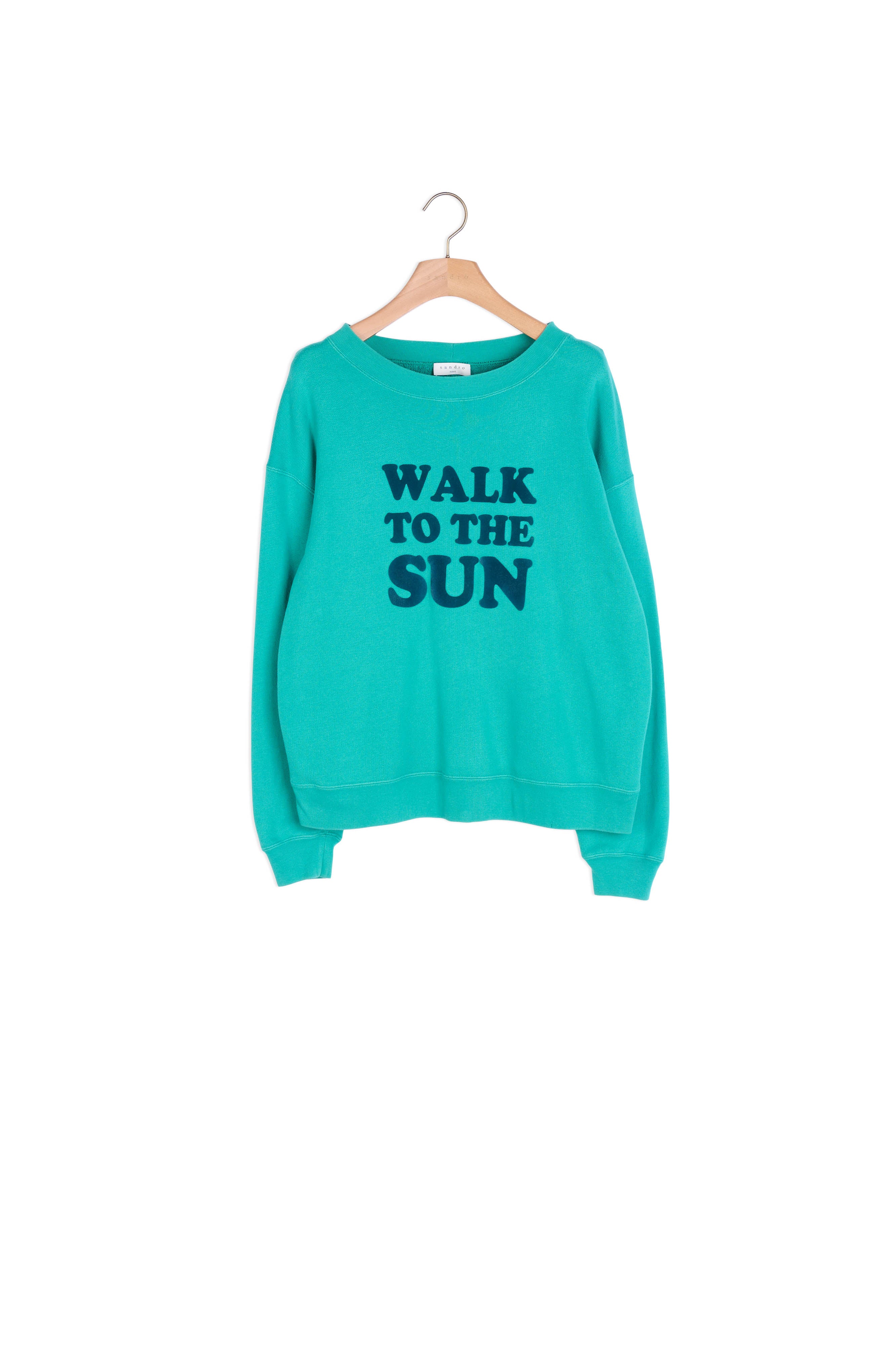 Sweatshirt en coton à message Sandro seconde main