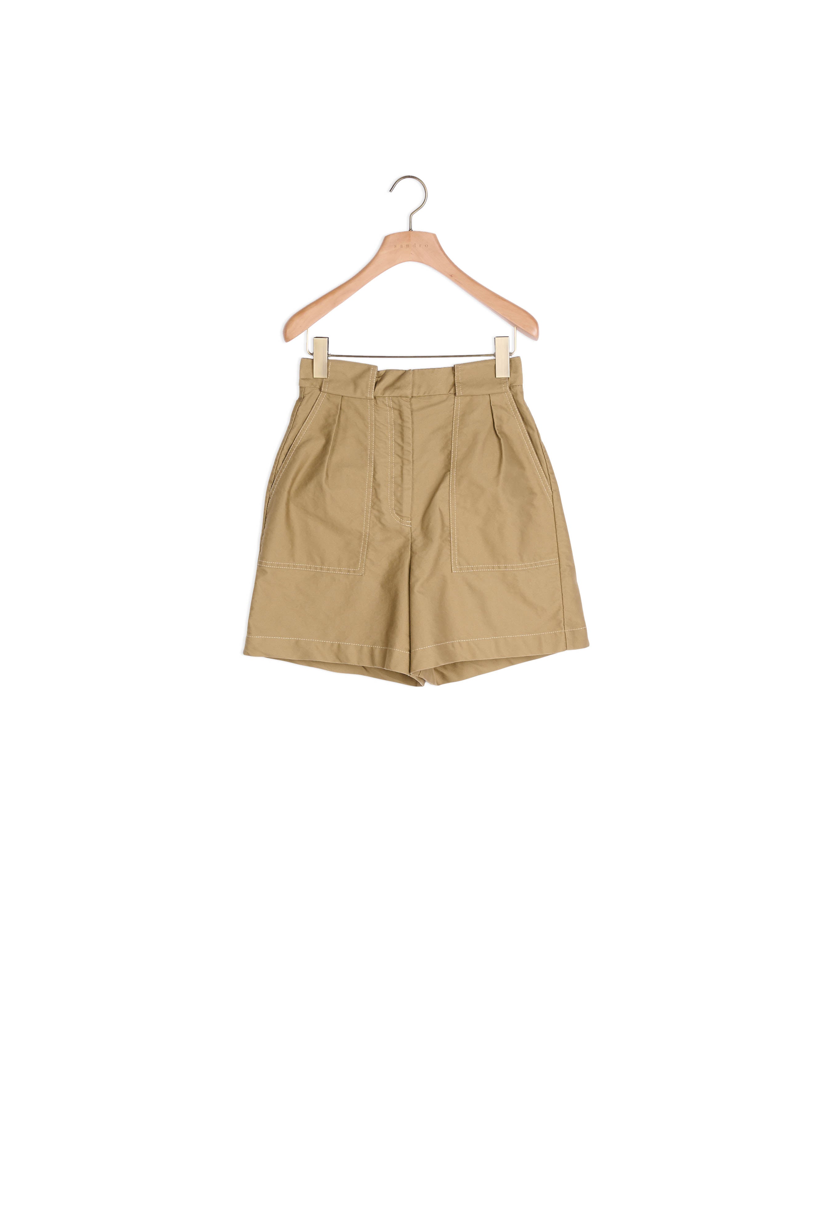 Short en gabardine de coton Sandro seconde main