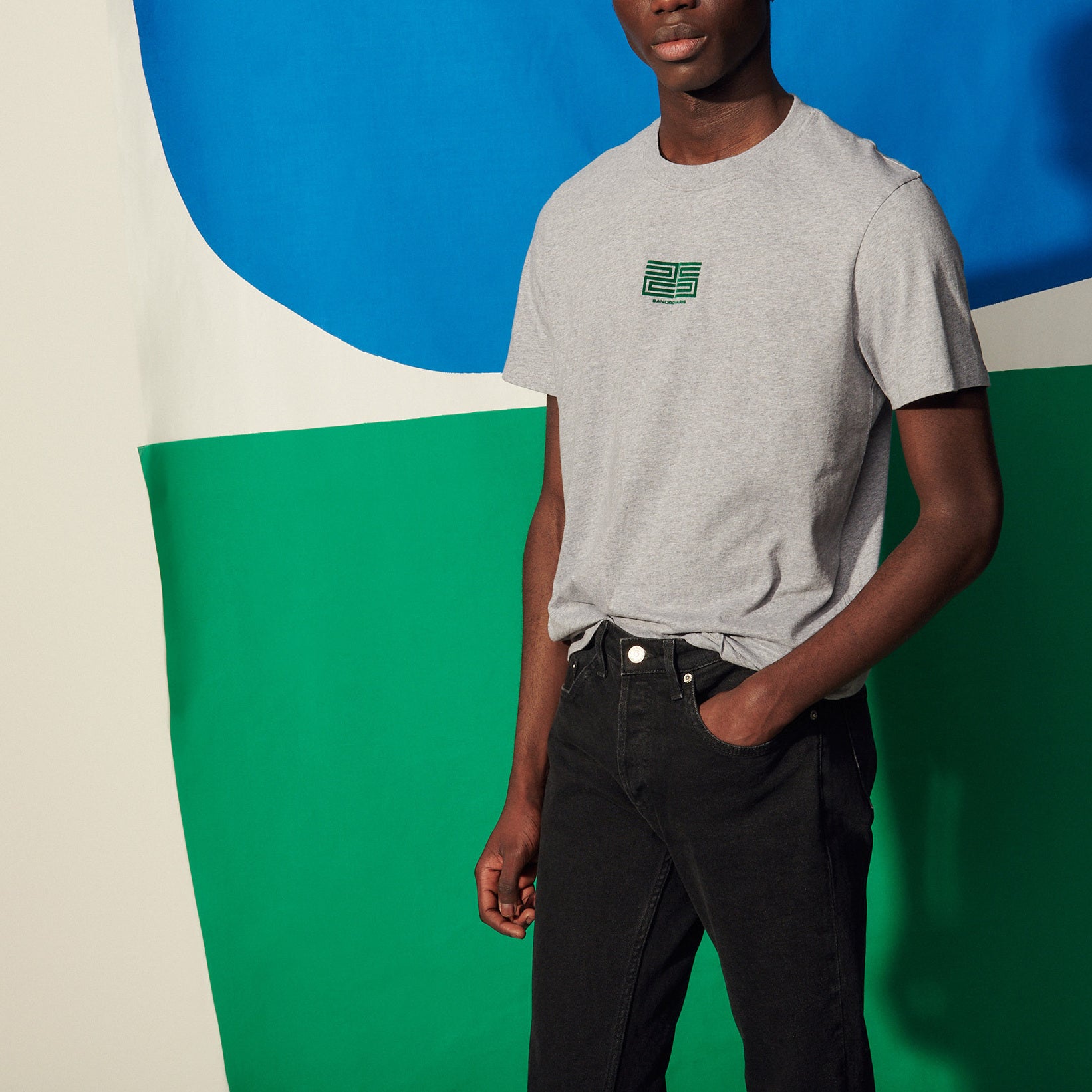 T-shirt en coton avec flocage Sandro seconde main