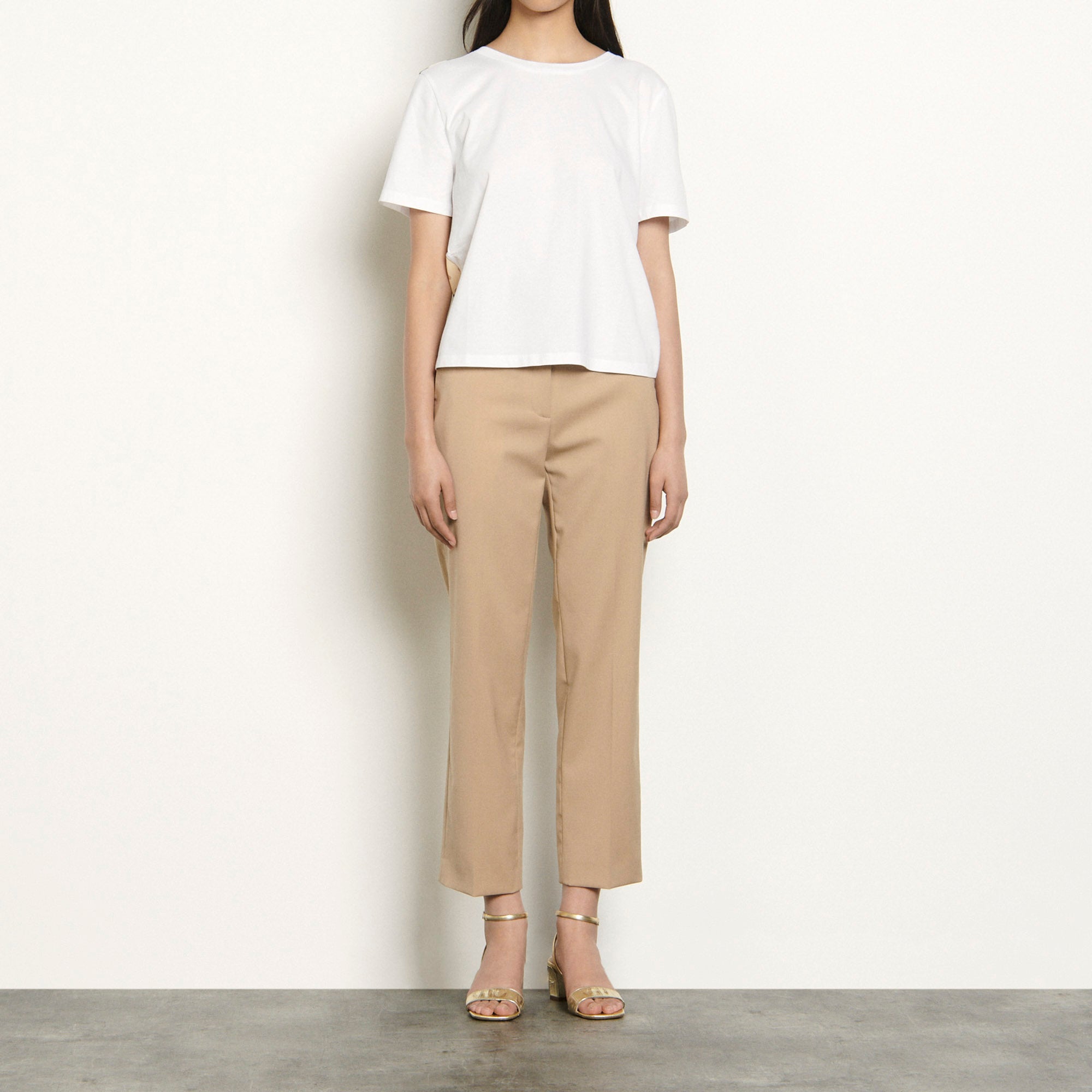 T-shirt à empiècement à nouer Sandro seconde main