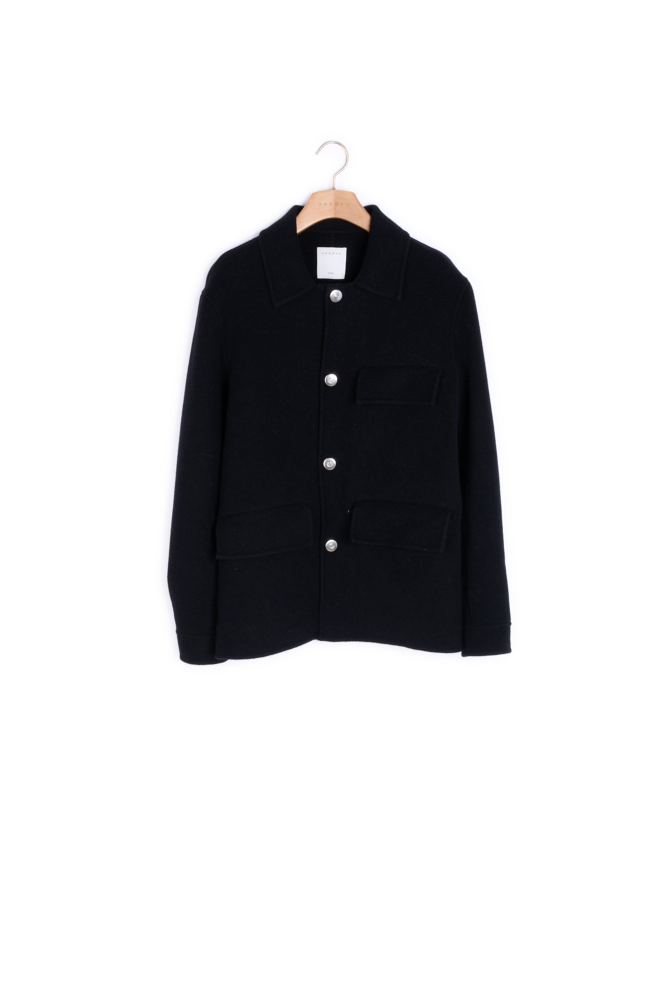 Blouson en laine double face Sandro seconde main