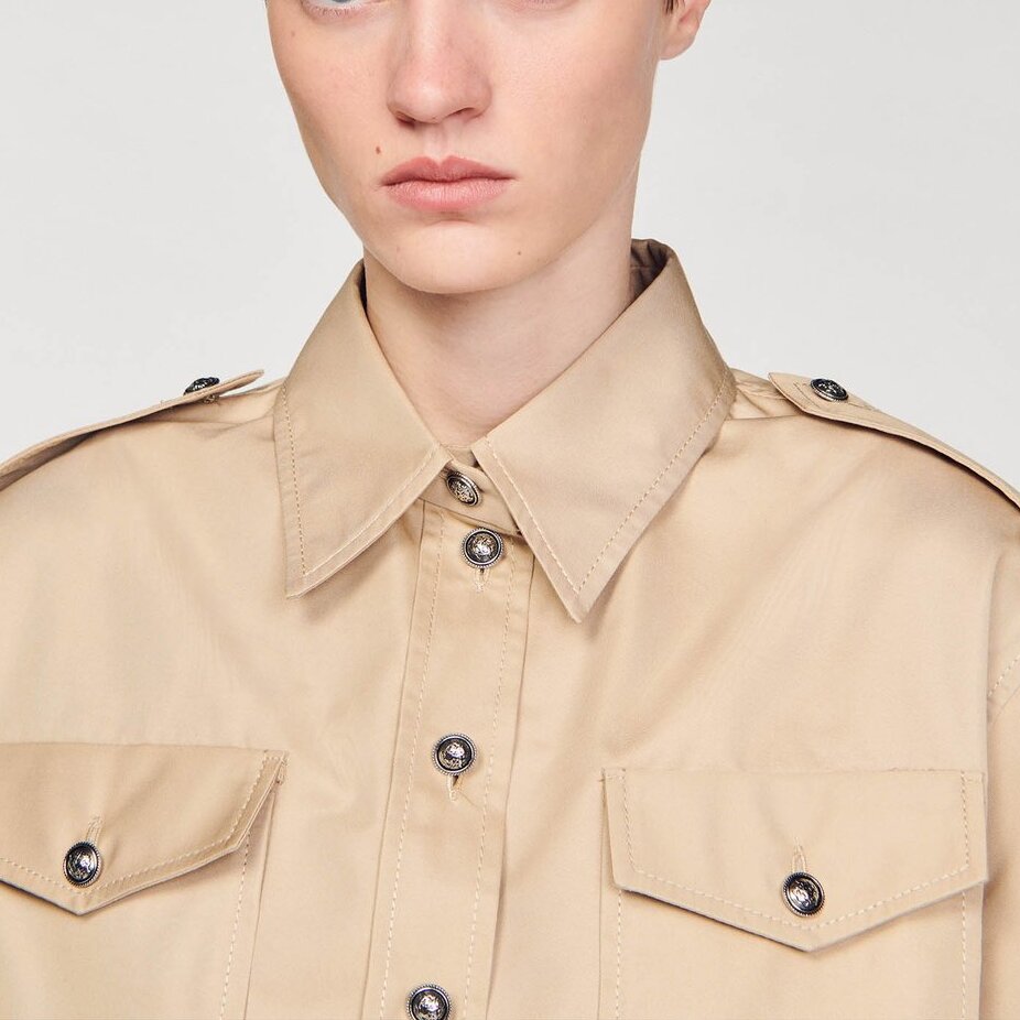 Chemise courte officier Sandro seconde main