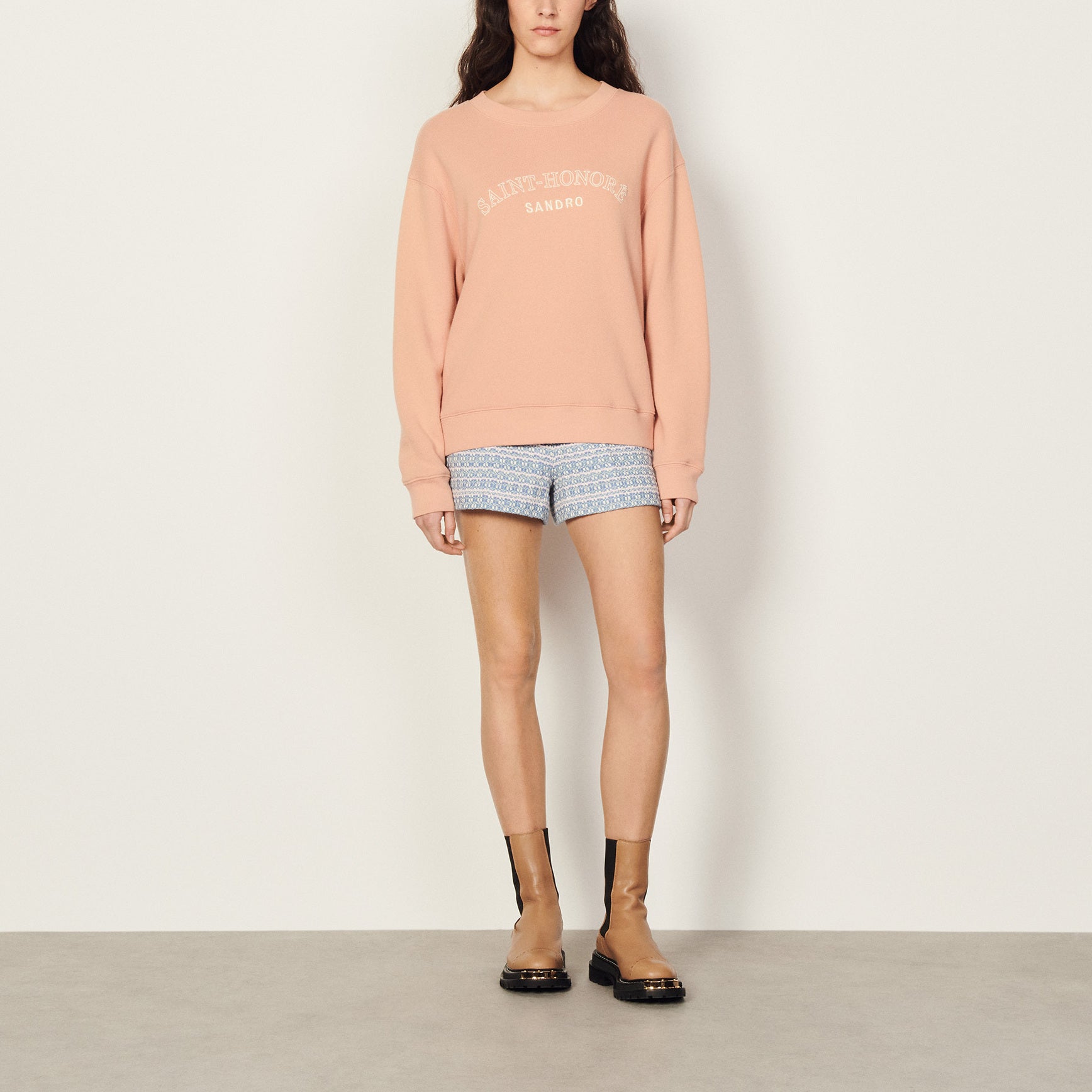 Sweat brodé en coton biologique Sandro seconde main