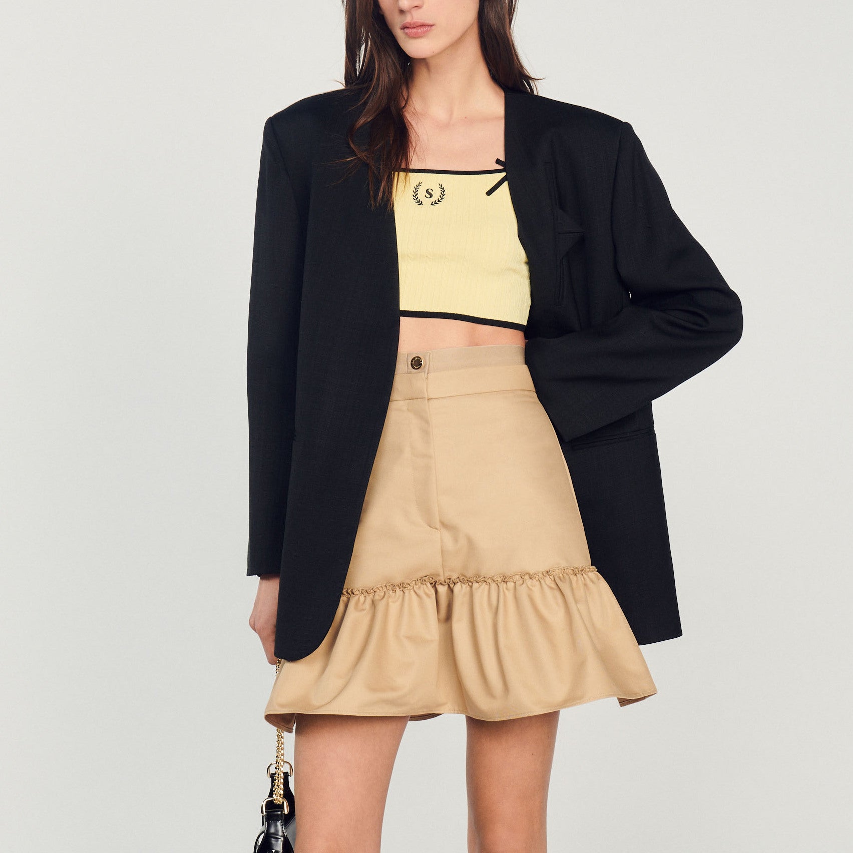 Jupe courte à volants Sandro seconde main