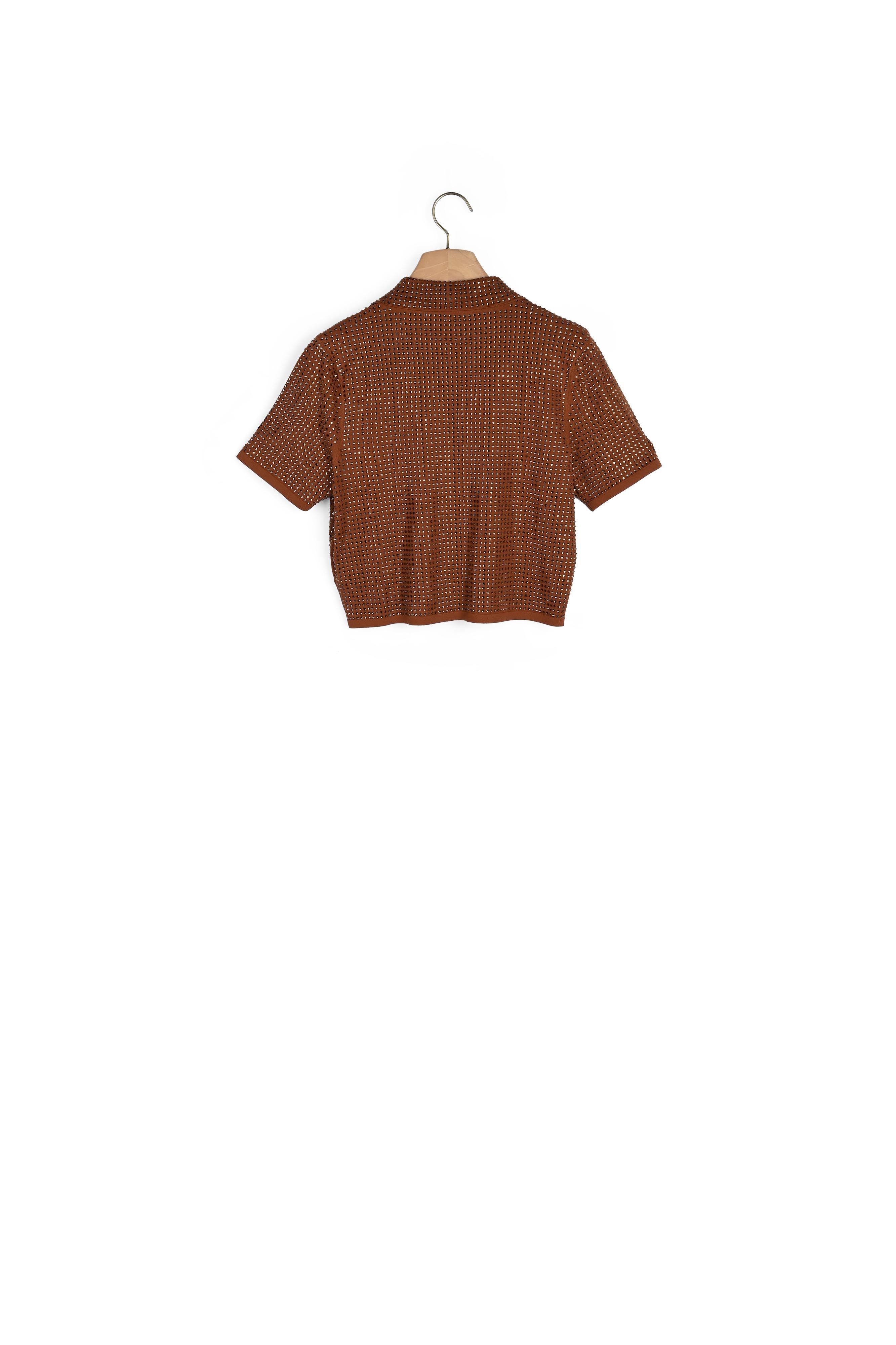 Pull court orné de strass Sandro seconde main