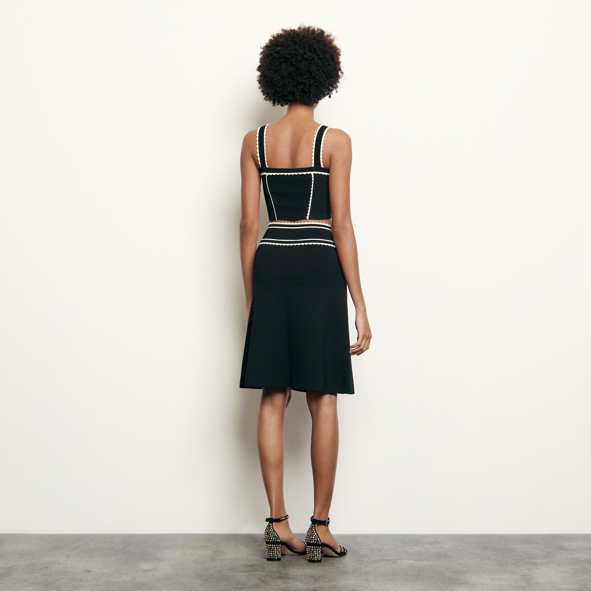 Jupe courte en Maille Sandro seconde main