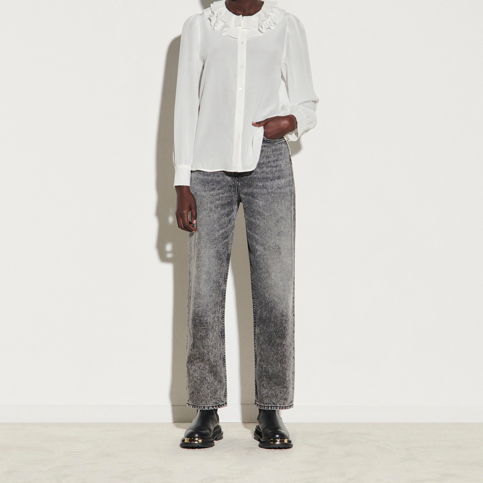 Chemise fluide et superposition de cols Sandro seconde main