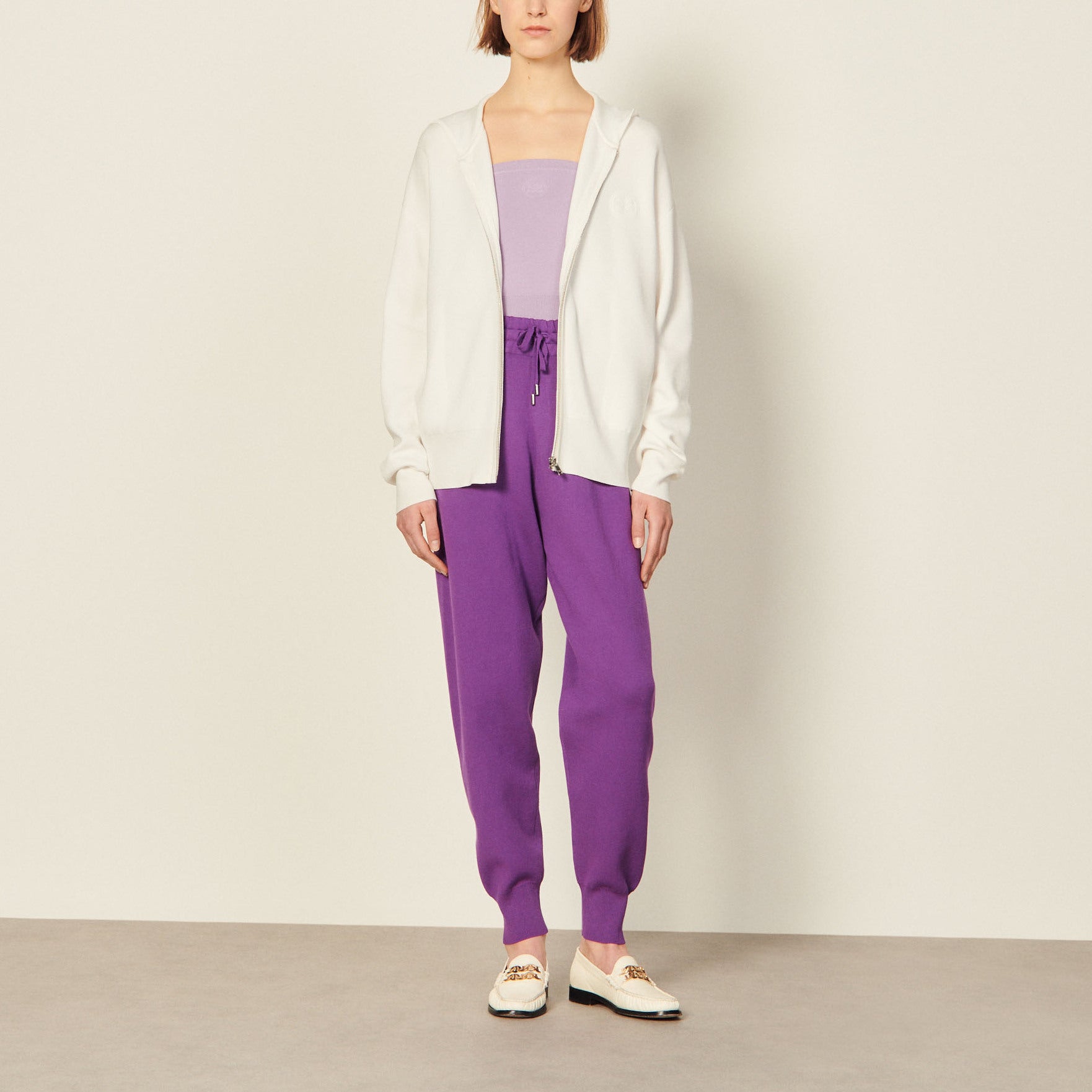 Hoodie zippé brodé Sandro seconde main