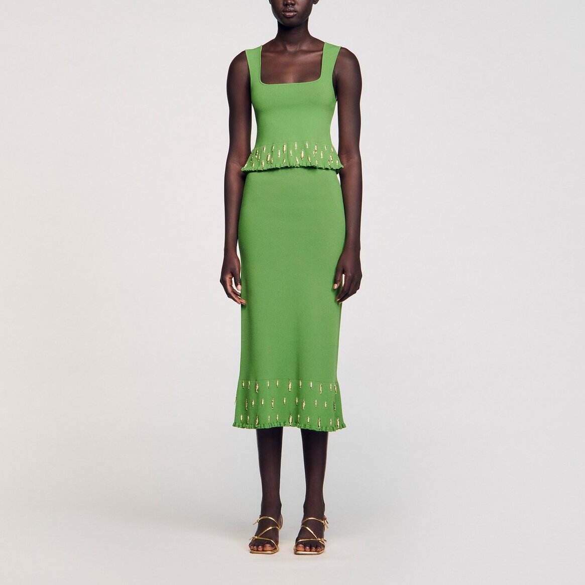 Top en maille à pampille Sandro seconde main