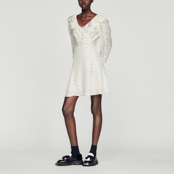 Robe courte à imprimé pois Sandro seconde main