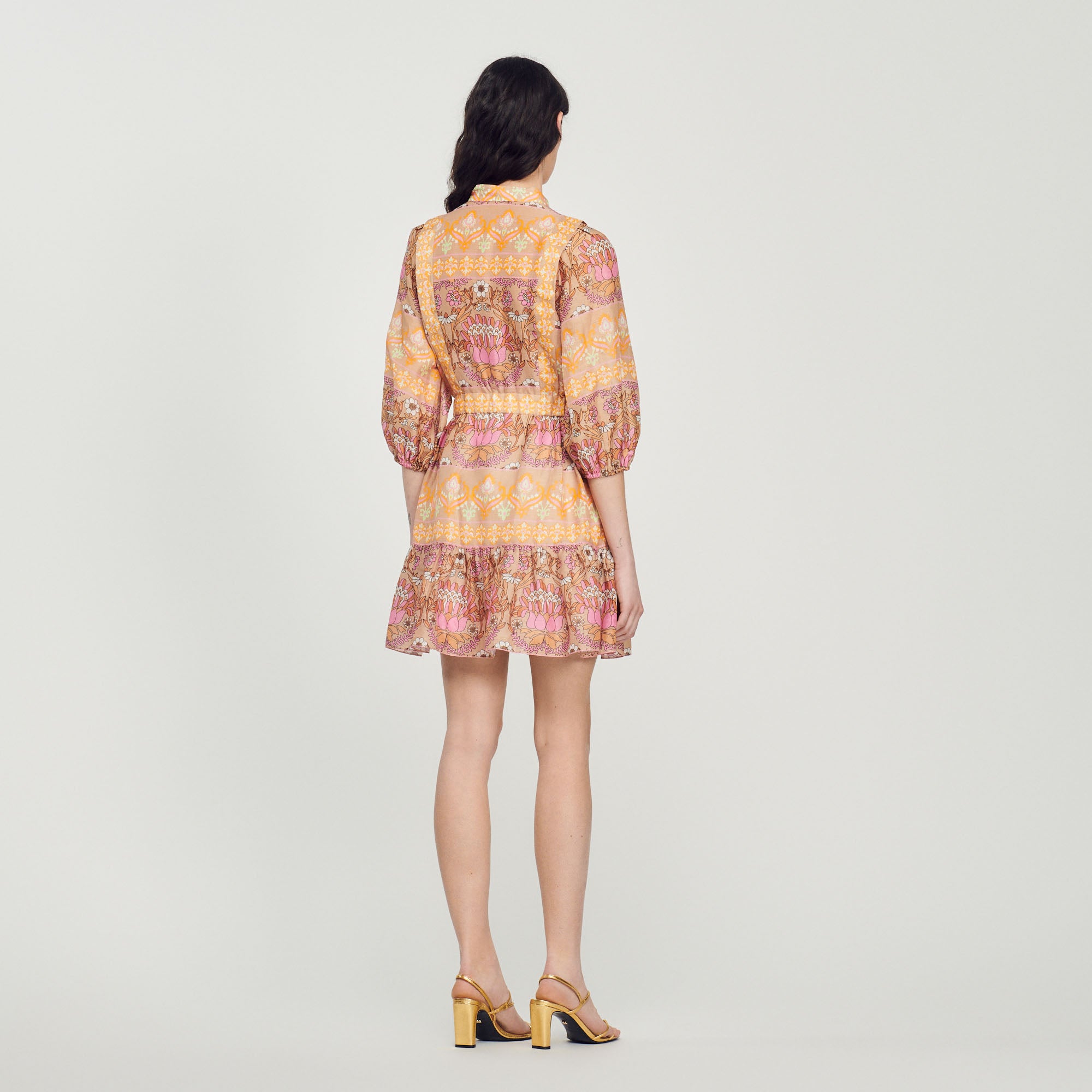 Robe courte imprimé mix foulard Sandro seconde main