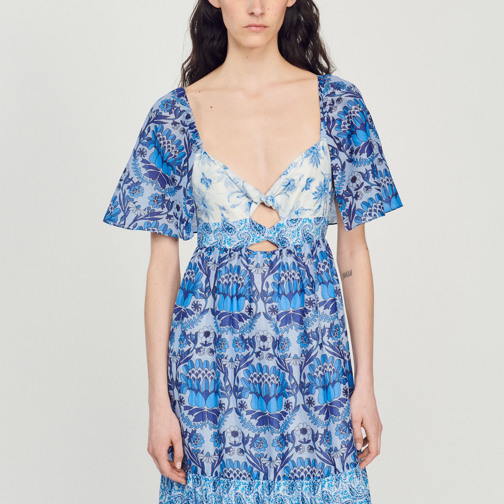 Robe longue imprimé foulard Sandro seconde main