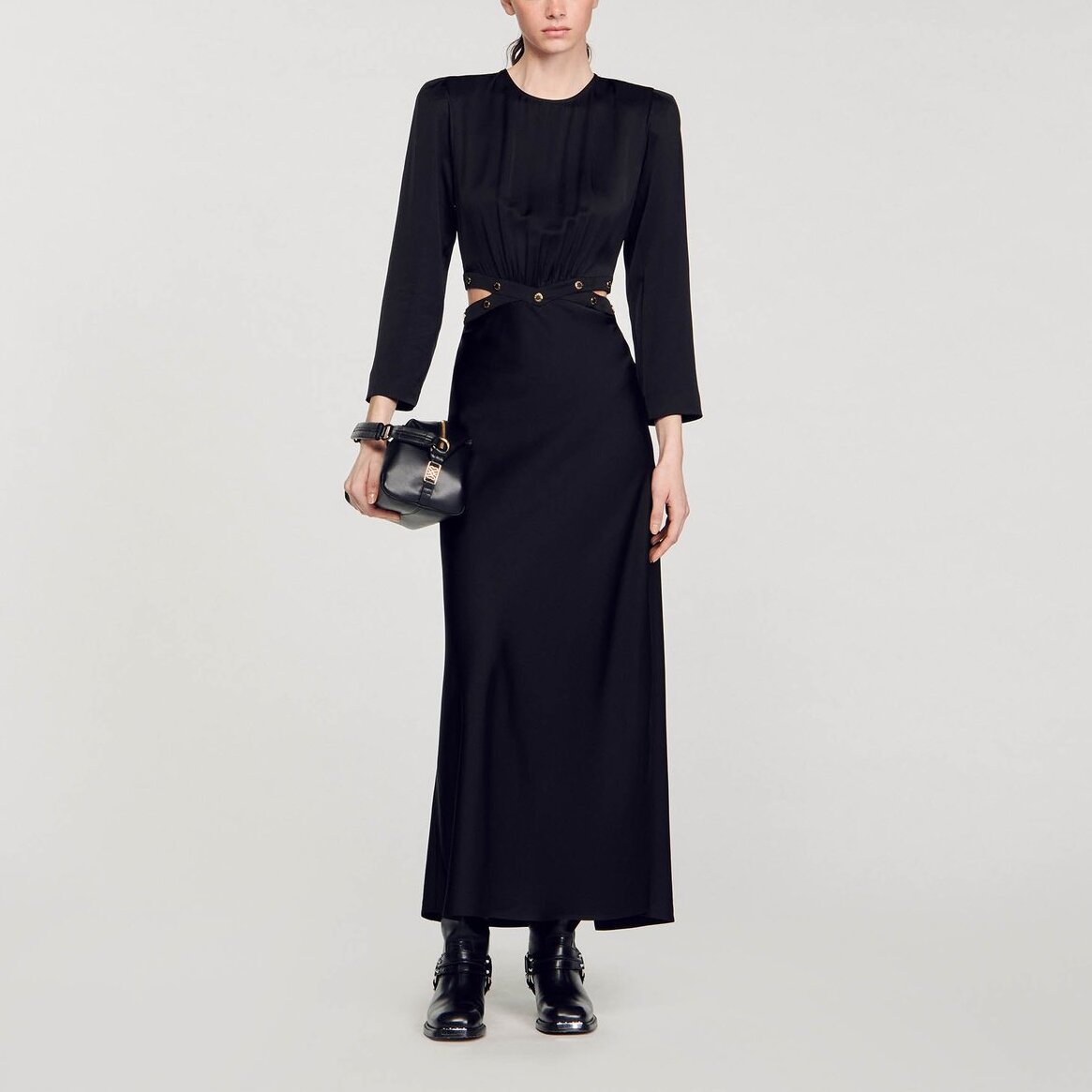 Robe longue satinée Sandro seconde main