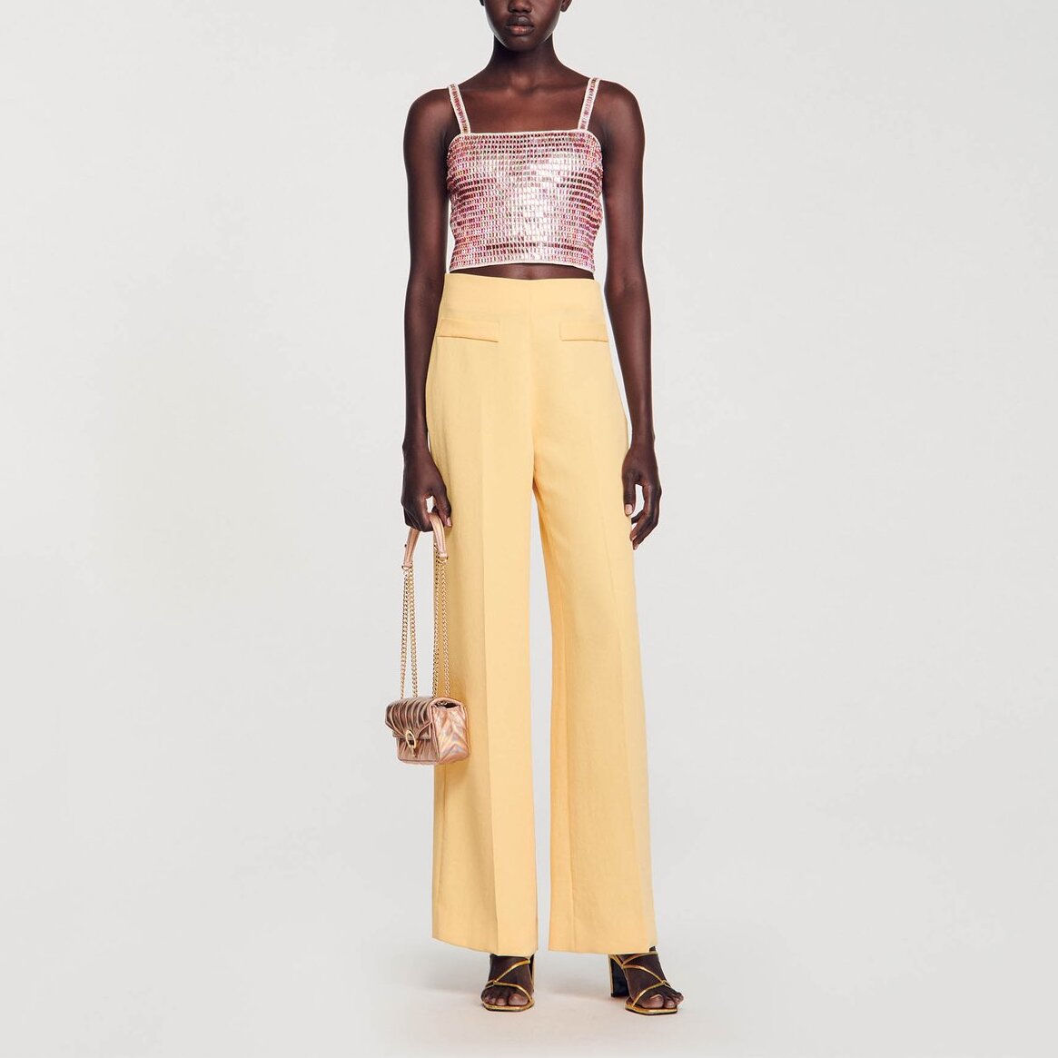 Pantalon de costume à pinces Sandro seconde main