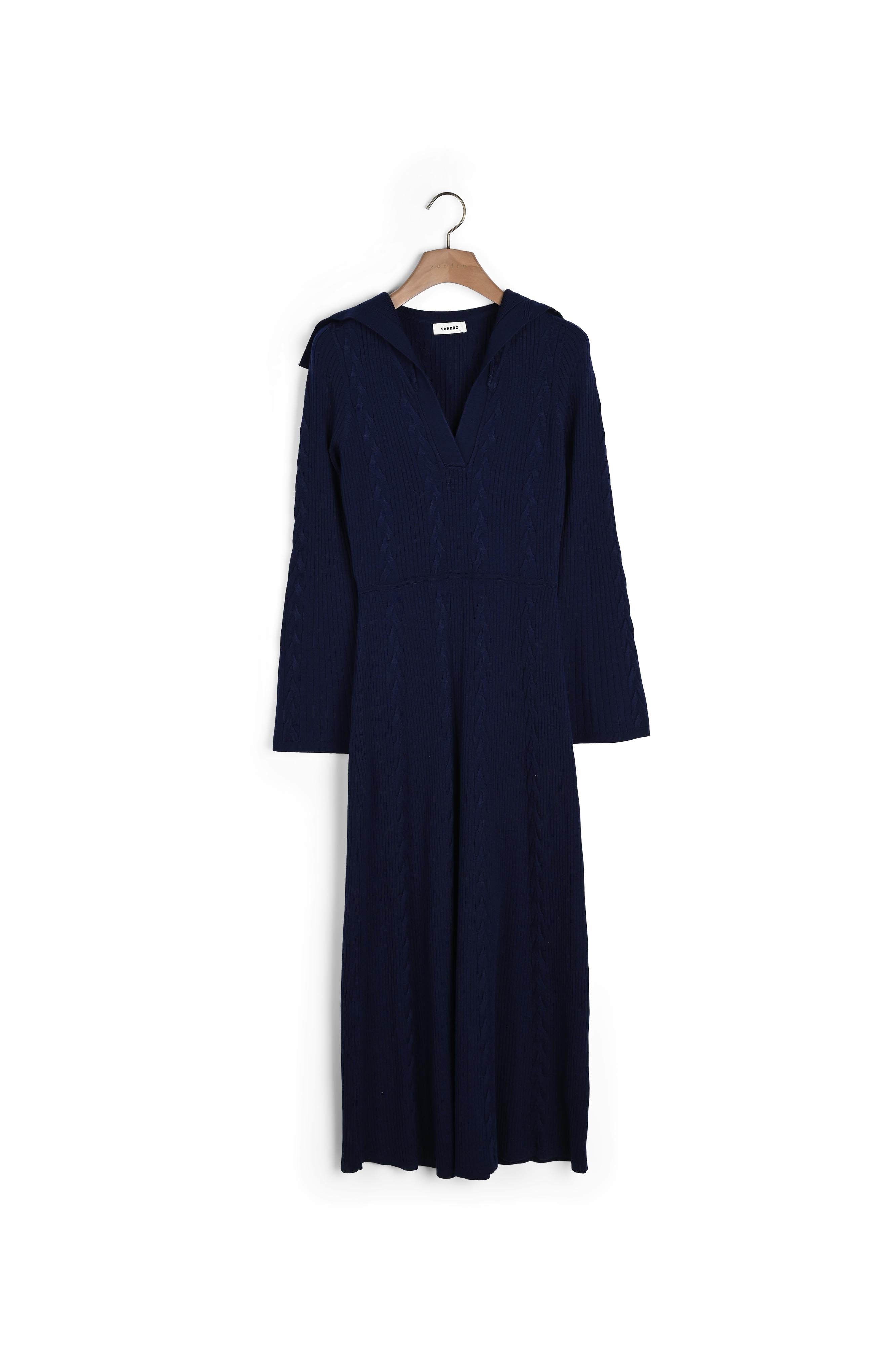 Robe longue à col vareuse Sandro seconde main