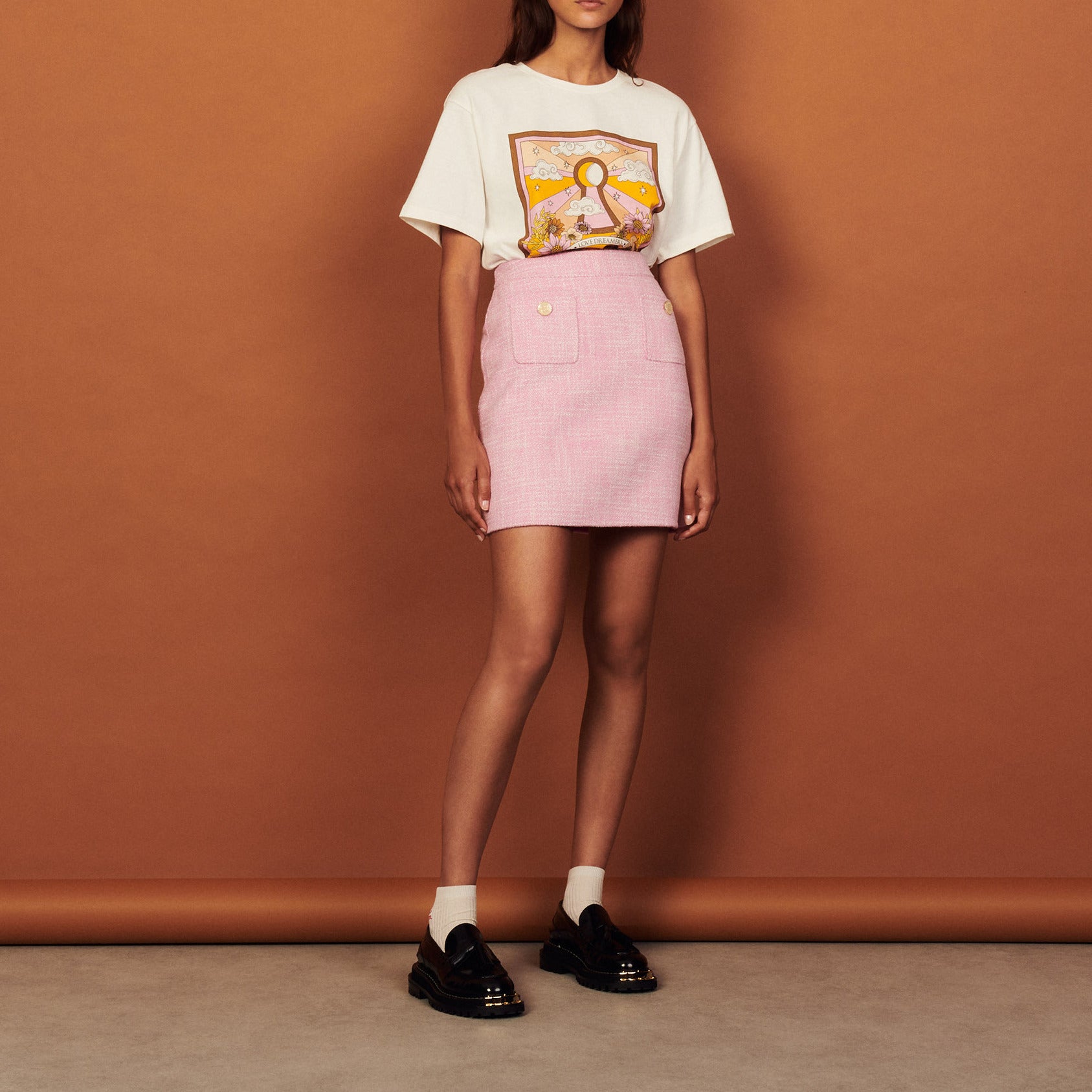 Jupe courte en laine Sandro seconde main