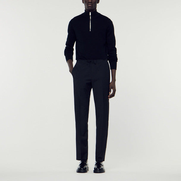 Pantalon à ceinture élastiquée Sandro seconde main