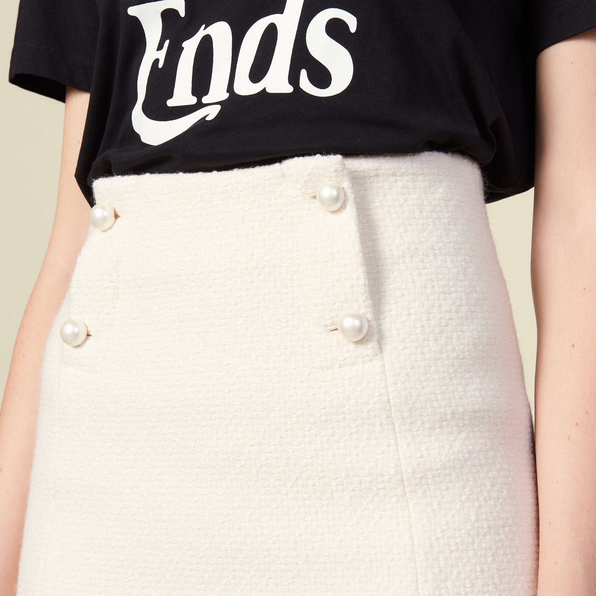 Jupe courte en tweed Sandro seconde main