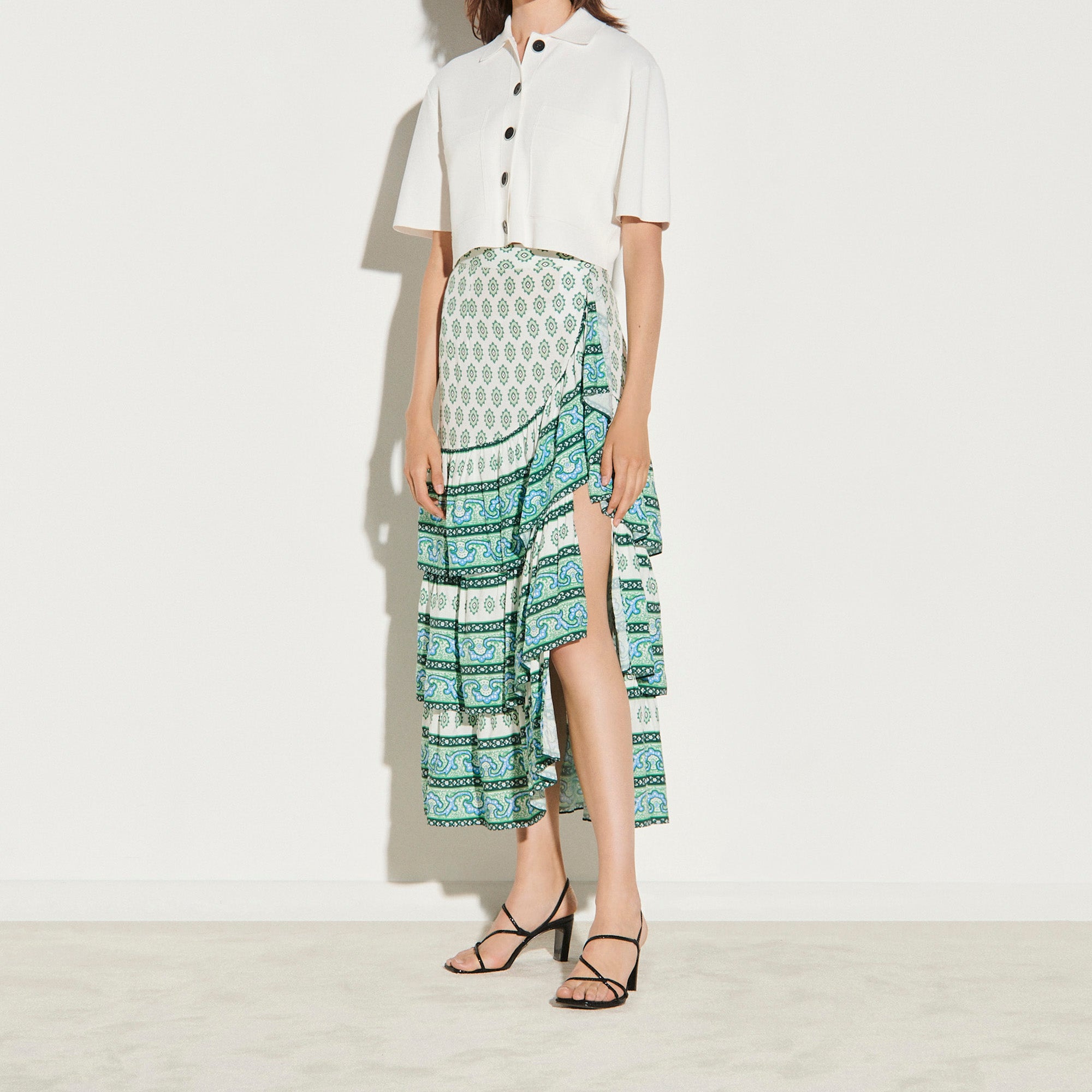 Jupe à superposition de volants Sandro seconde main