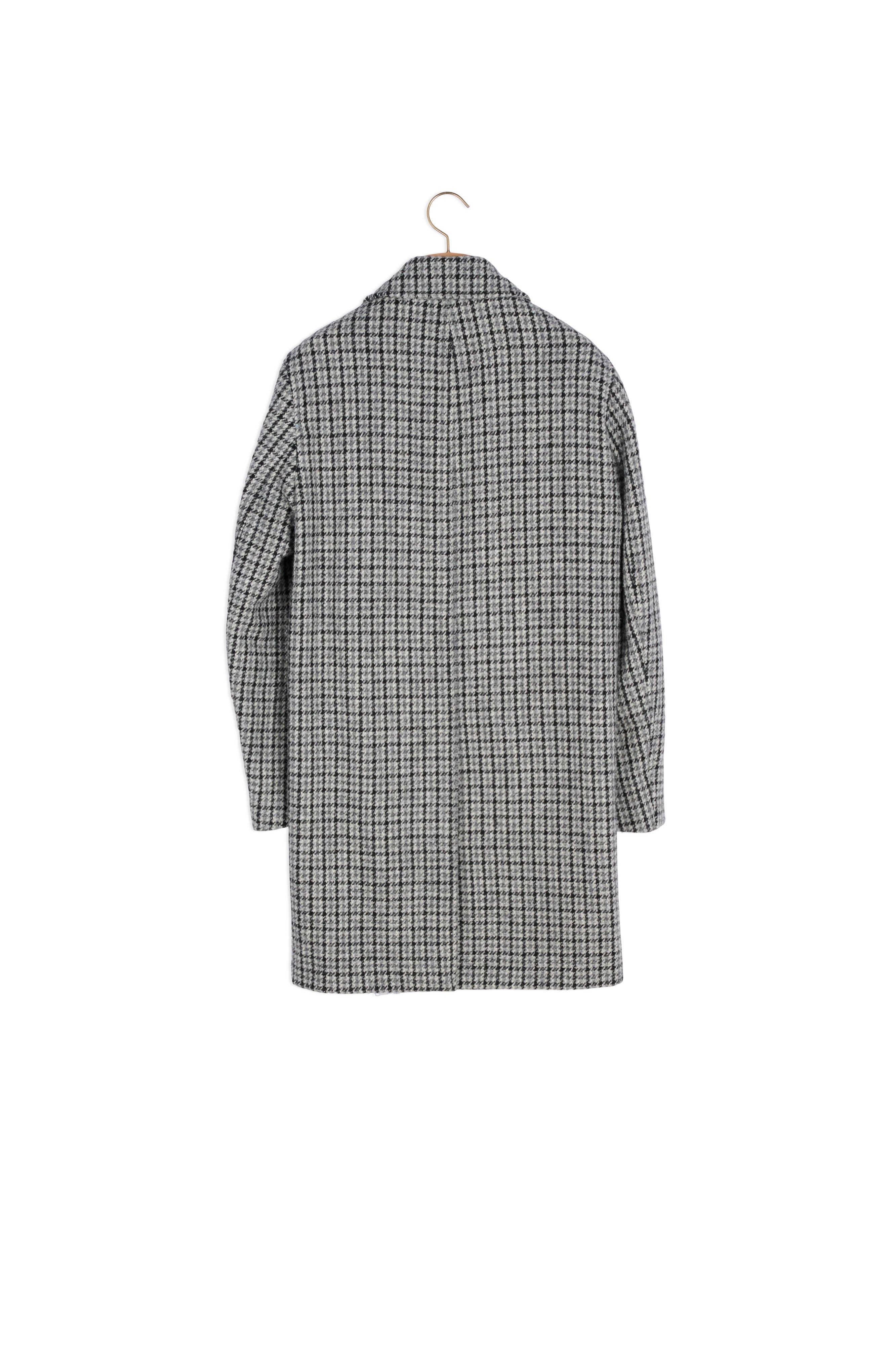 Manteau à carreaux en laine Sandro seconde main